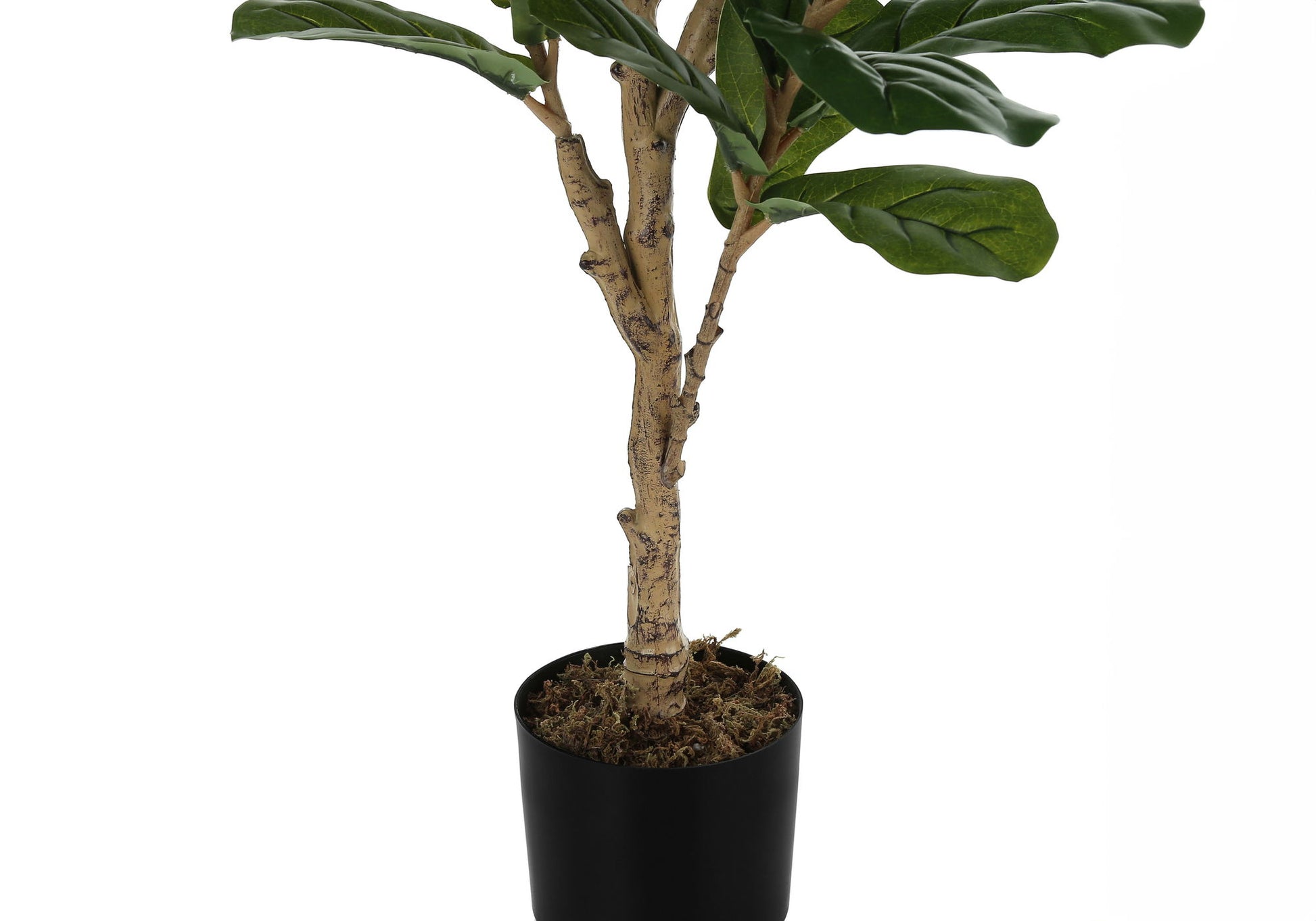47" Tall, Artificial Plant, Fiddle Tree, Indoor, Faux, Fake, Floor, Greenery, Potted, Real Touch, Decorative - Green / Black - Best Buy Furniture