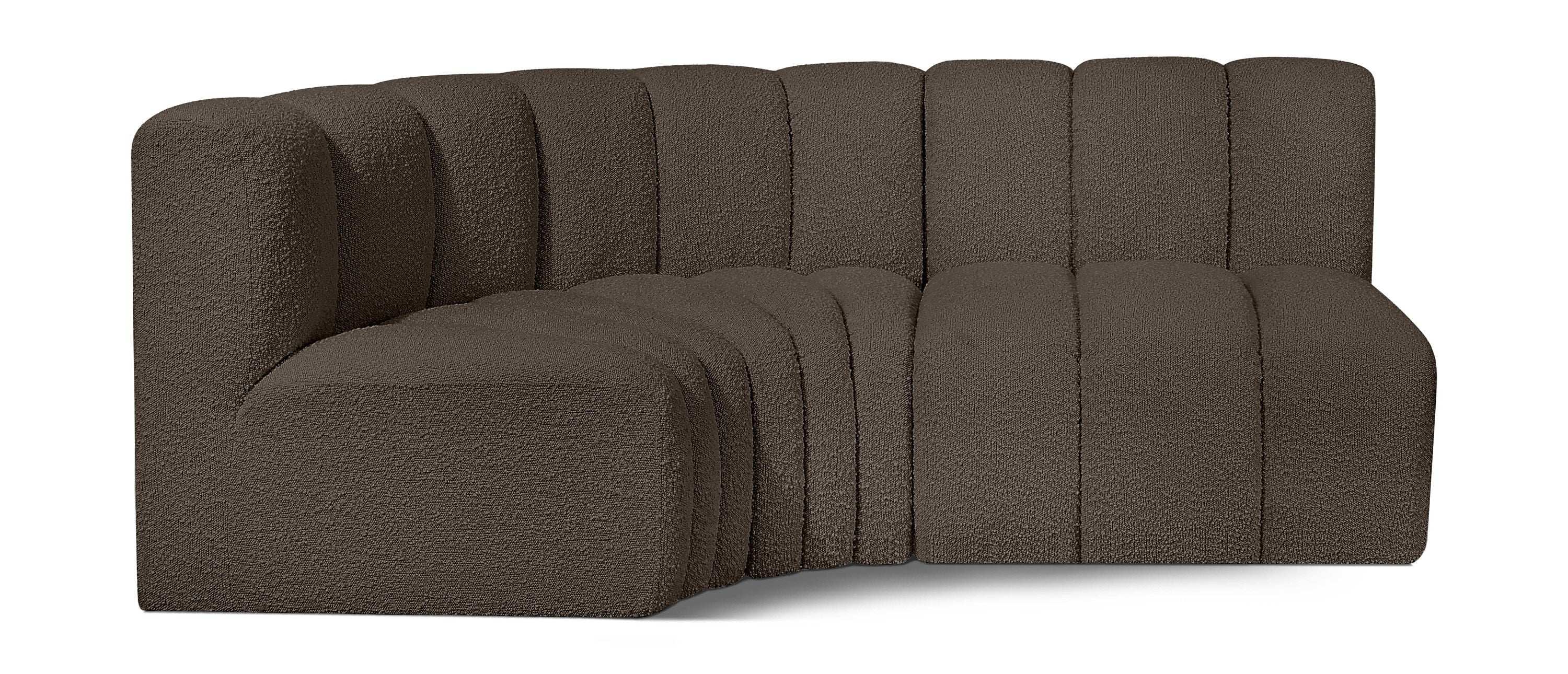 Arc - Boucle Fabric 3 Piece Sofa - Best Buy Furniture