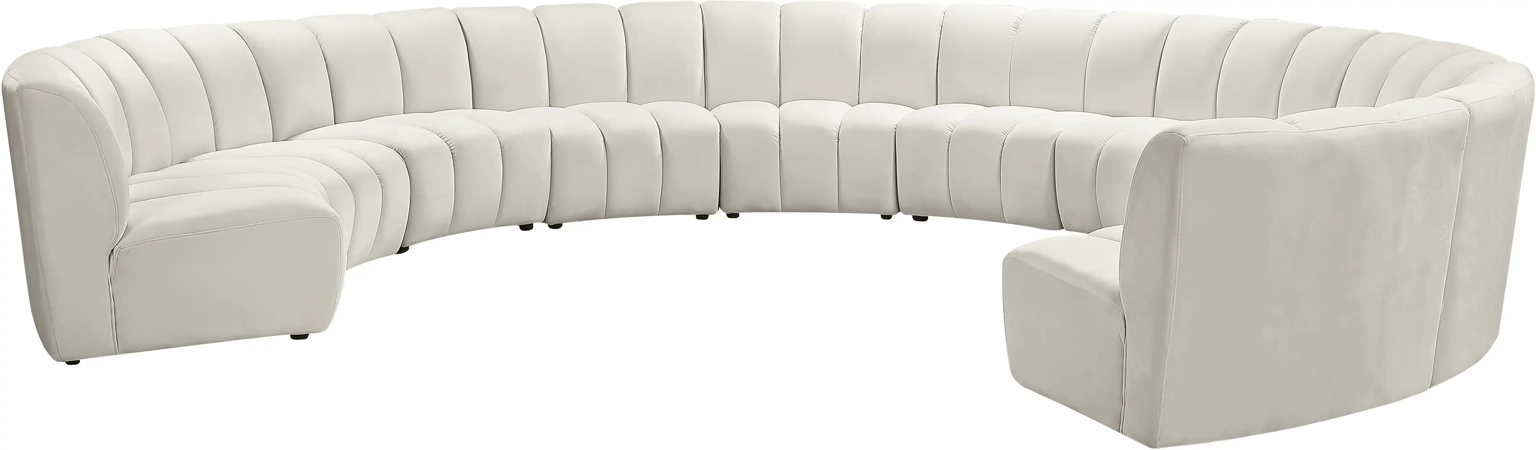 Infinity - 10 Piece Velvet Modular Sectional - Best Buy Furniture