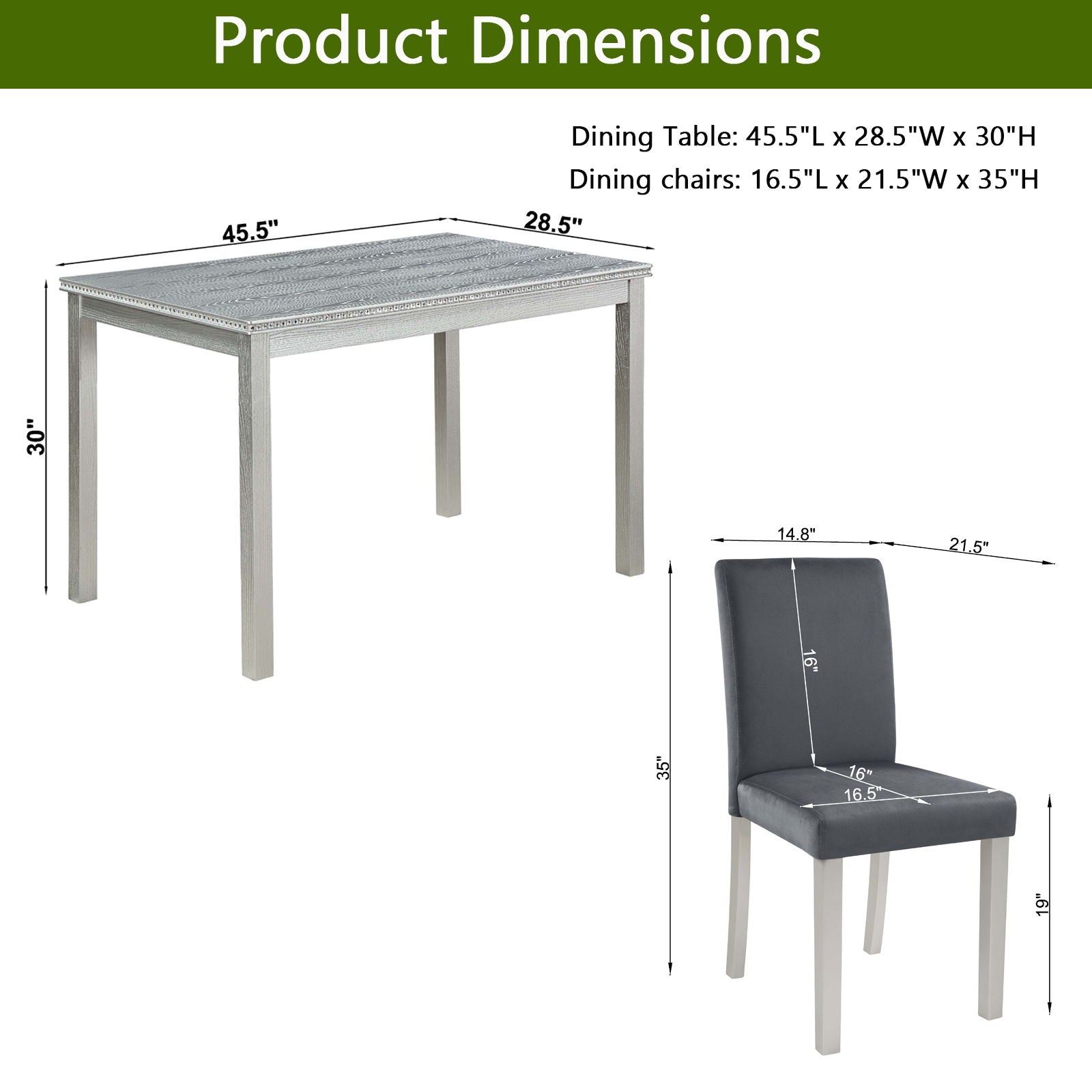 Dining Table Set, Table With A Rectangular Table And Upholstered Chairs - Best Buy Furniture