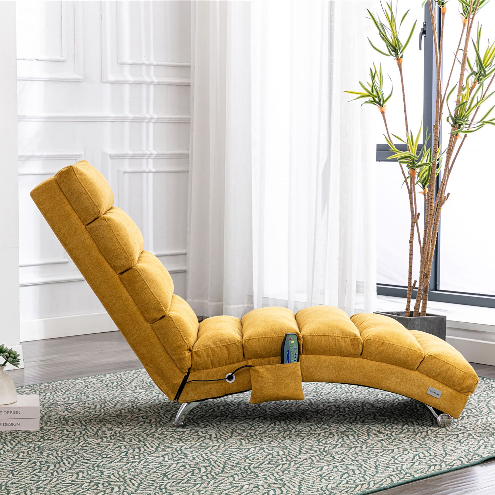 Massage Chaise Lounge Indoor With Remote Control, Ergonomic Electric Massage Lounger - Best Buy Furniture