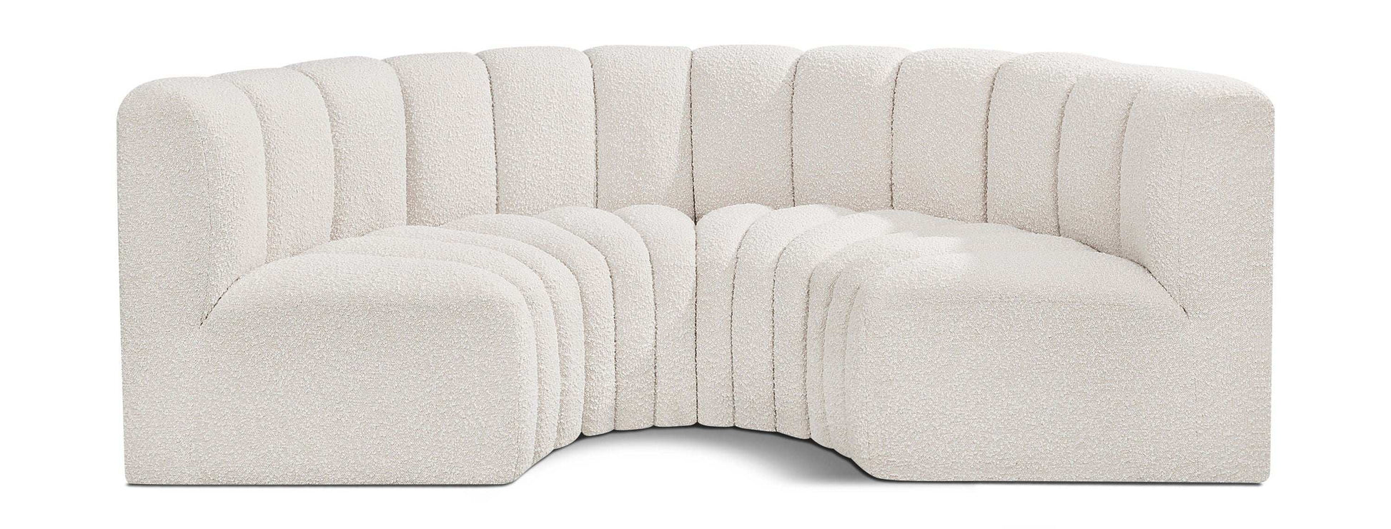 Arc - Boucle Fabric 4 Piece U-Shaped Modular Sofa - Best Buy Furniture