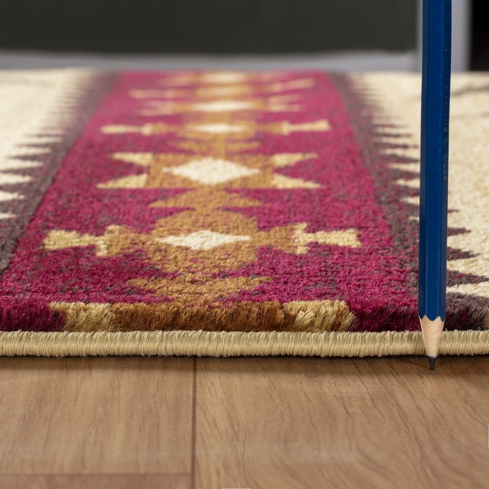 Nature's Nest - 5'3" X 7'3" Lodge Area Rug - Multi / Cream - Best Buy Furniture