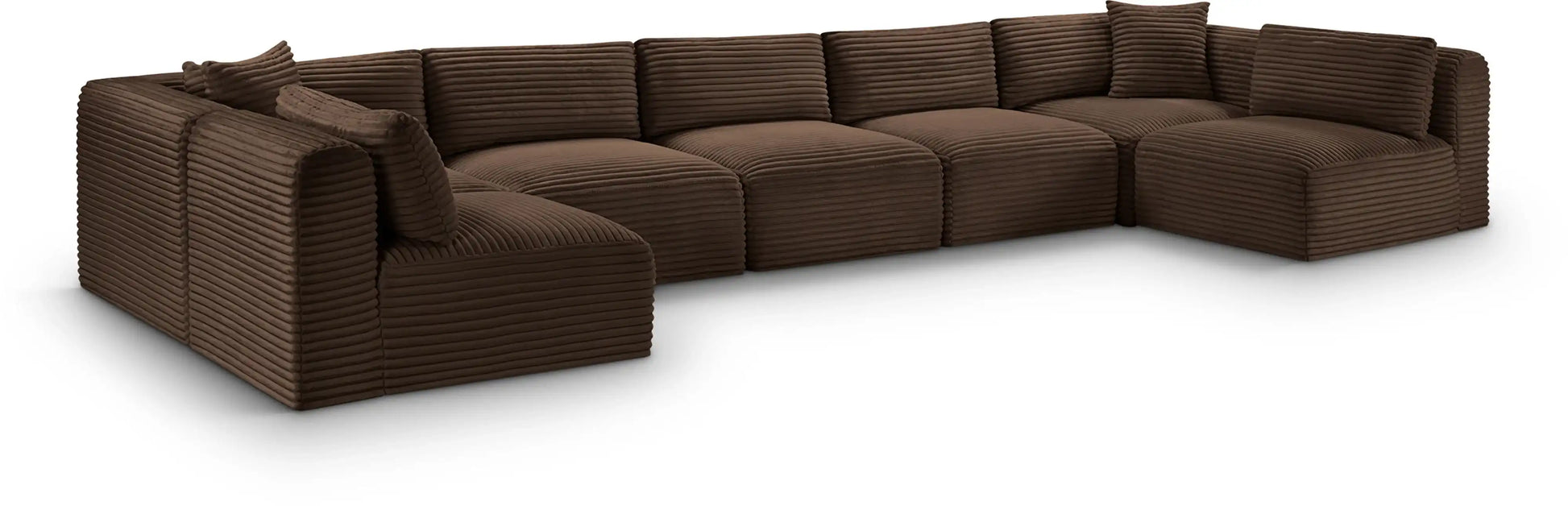 Shaggy - 7 Piece Modular U-Shaped Armless Sectional - Best Buy Furniture