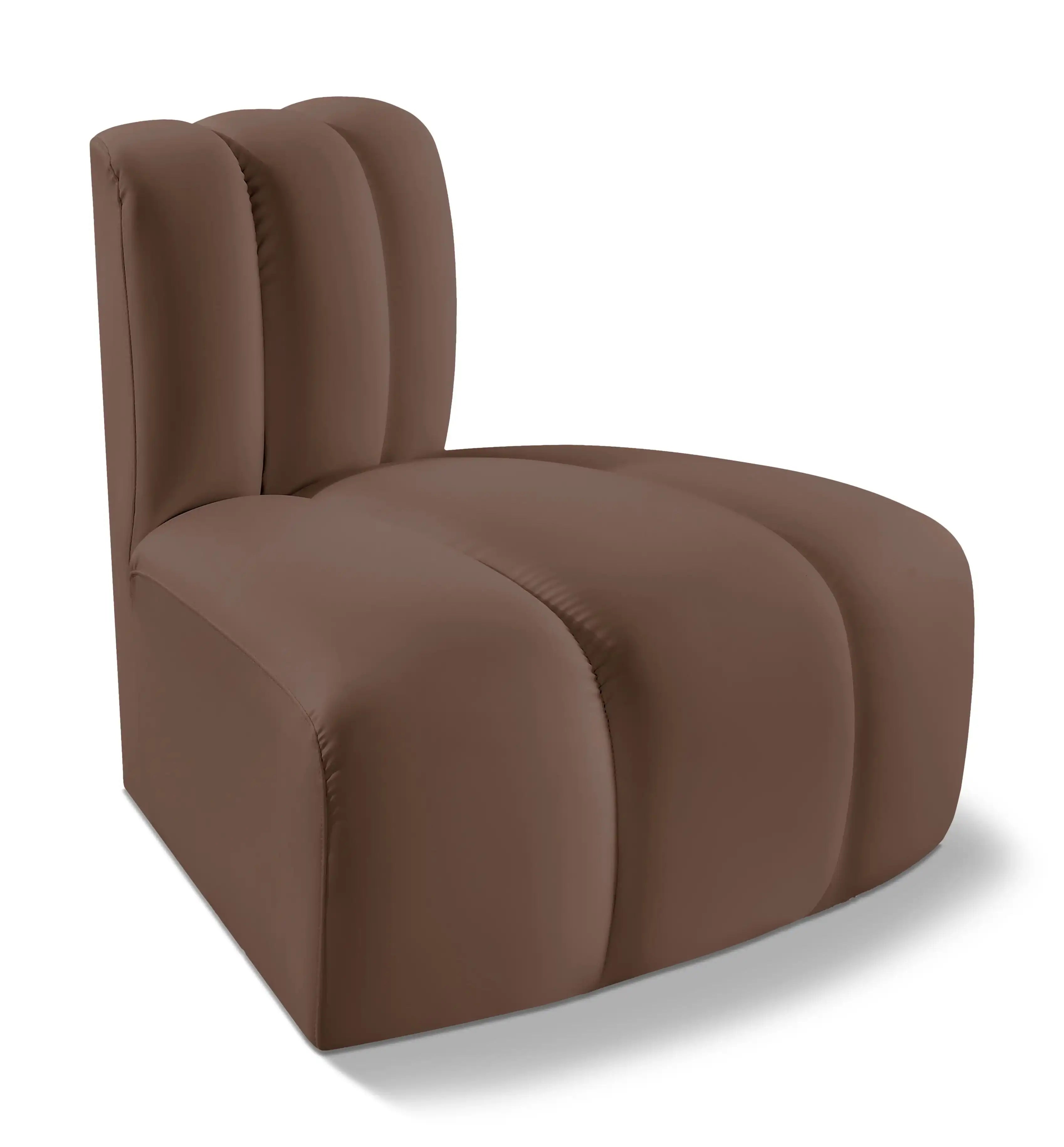 Arc - Faux Leather Reverse Corner Chair - Best Buy Furniture