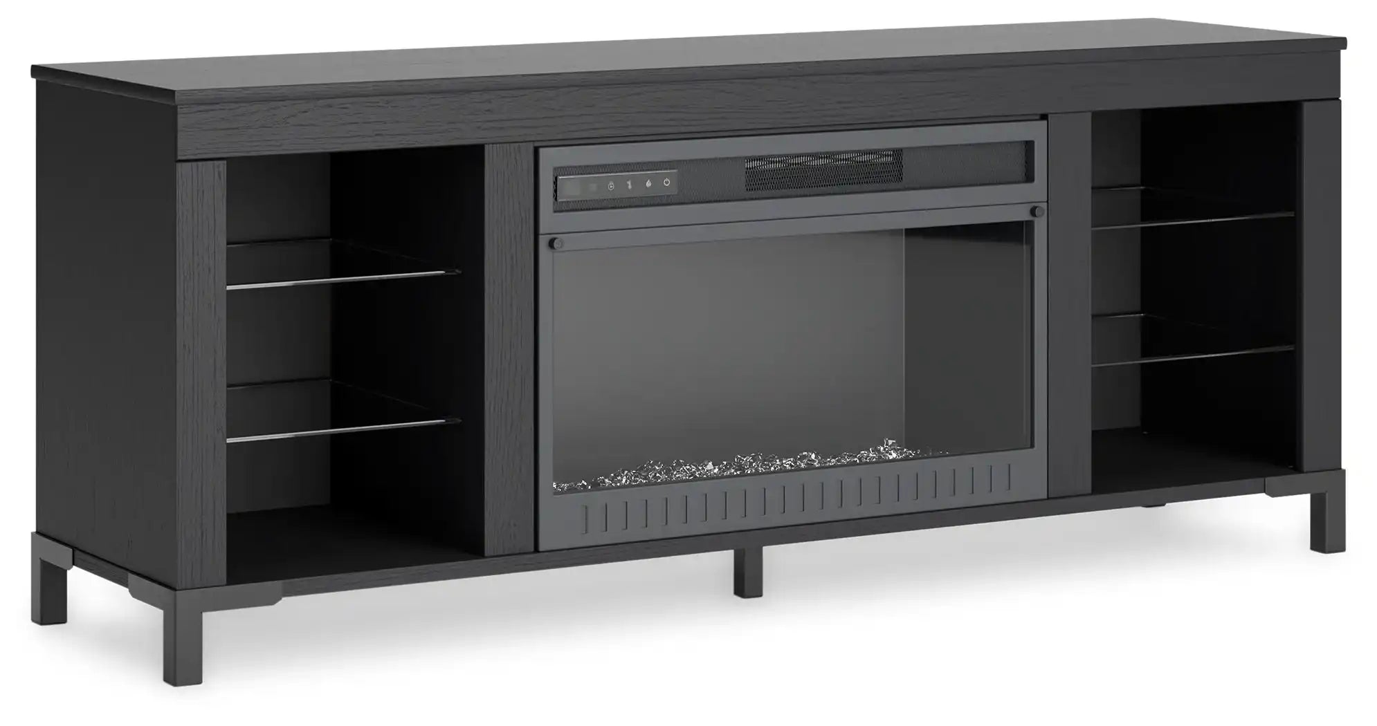Cayberry - TV Stand With Fireplace - Black - Best Buy Furniture