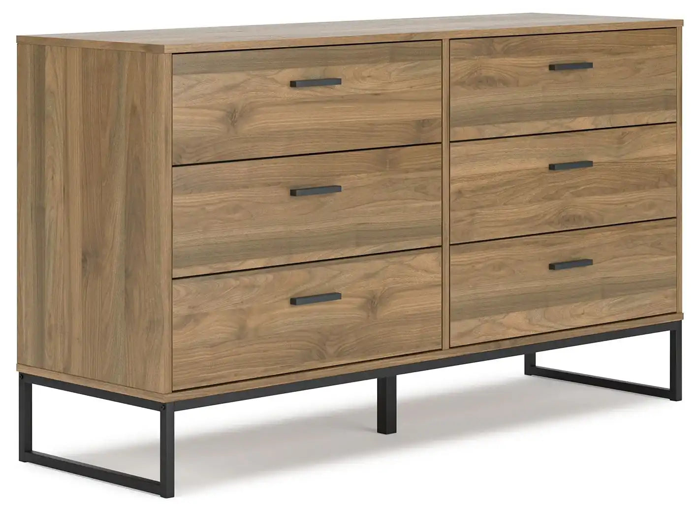 Deanlow - Six Drawer Dresser - Honey - Best Buy Furniture