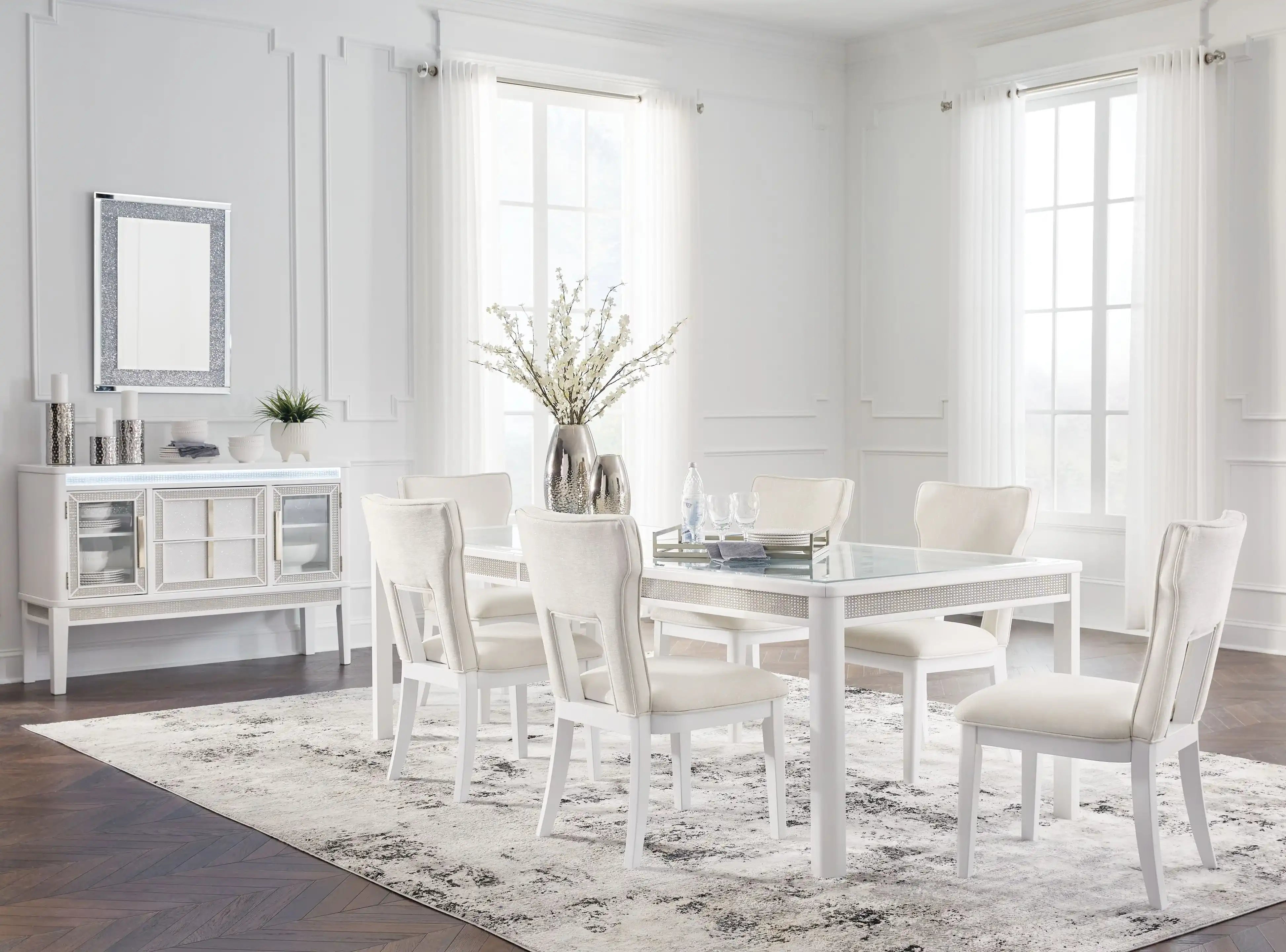 Chalanna - Rectangular Dining Room Extension Table Set - Best Buy Furniture