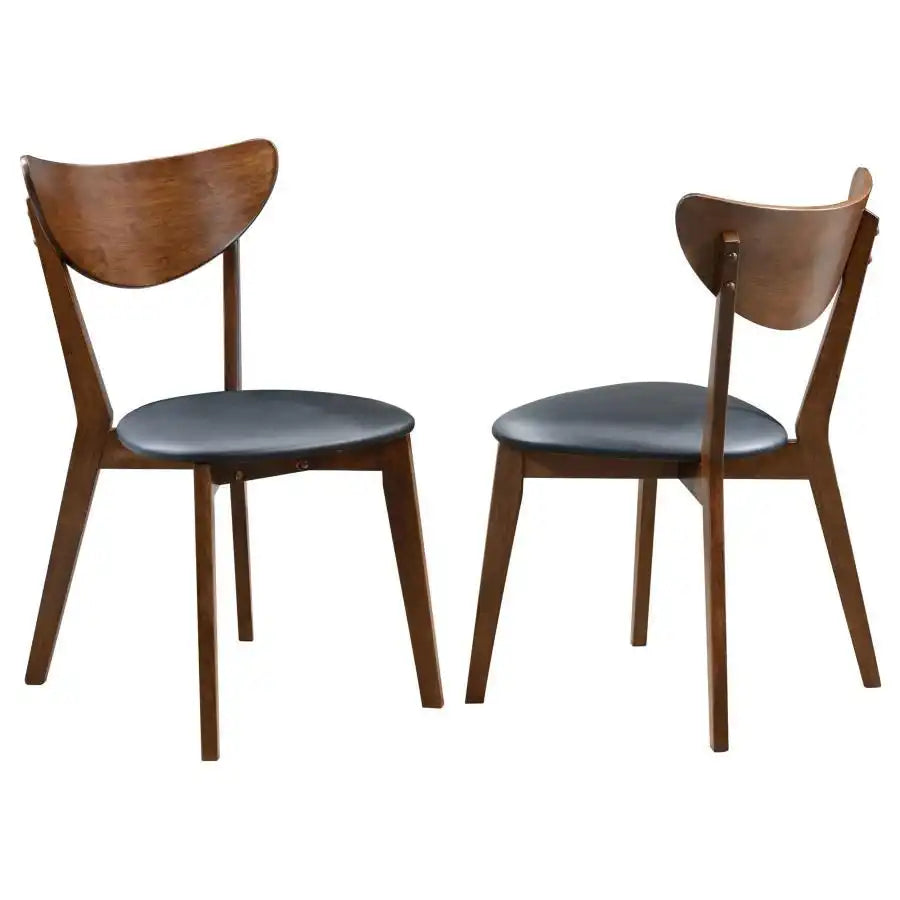 Jedda - Wood Dining Side Chair (Set of 2) - Dark Walnut And Black - Best Buy Furniture