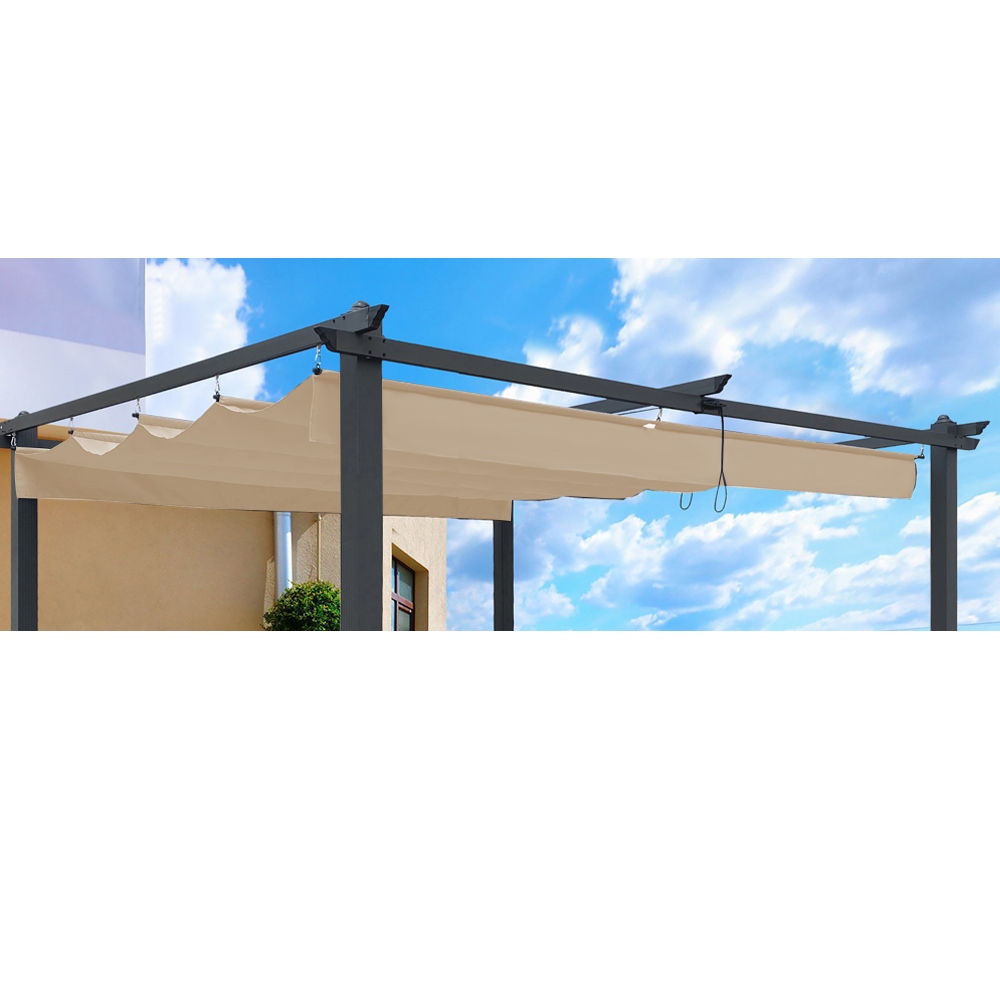 Replacement Canopy Top Cover Fabric For Outdoor Patio Retractable Pergola Sun-Shelter Canopy - Best Buy Furniture