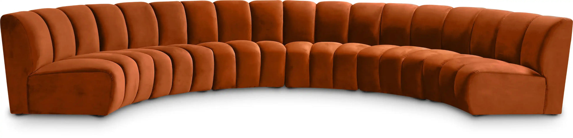 Infinity - 6 Piece Velvet Modular Sectional - Best Buy Furniture