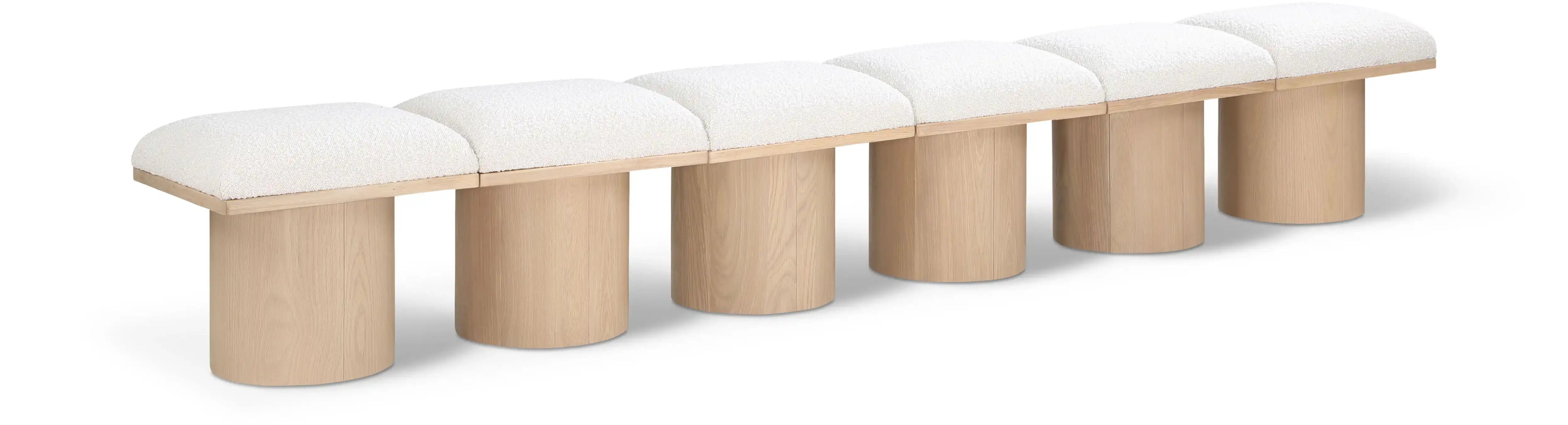 Pavilion - 6 Piece Modular Bench With Natural Base - Best Buy Furniture