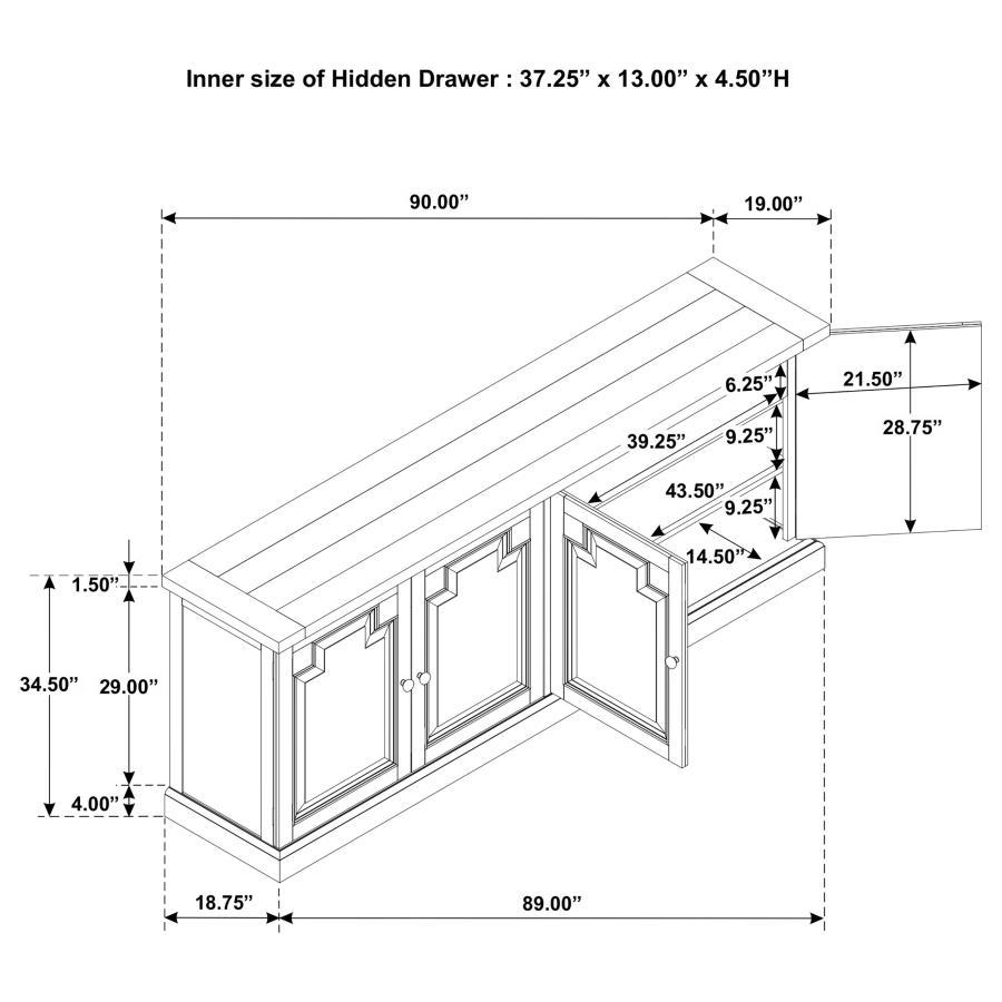 Florence - 4 Door Dining Sideboard Buffet - Best Buy Furniture