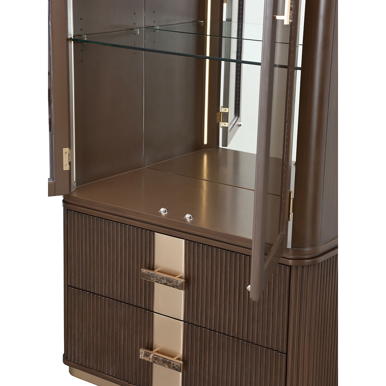 West Kensington - Display Cabinet - Medium Espresso - Best Buy Furniture