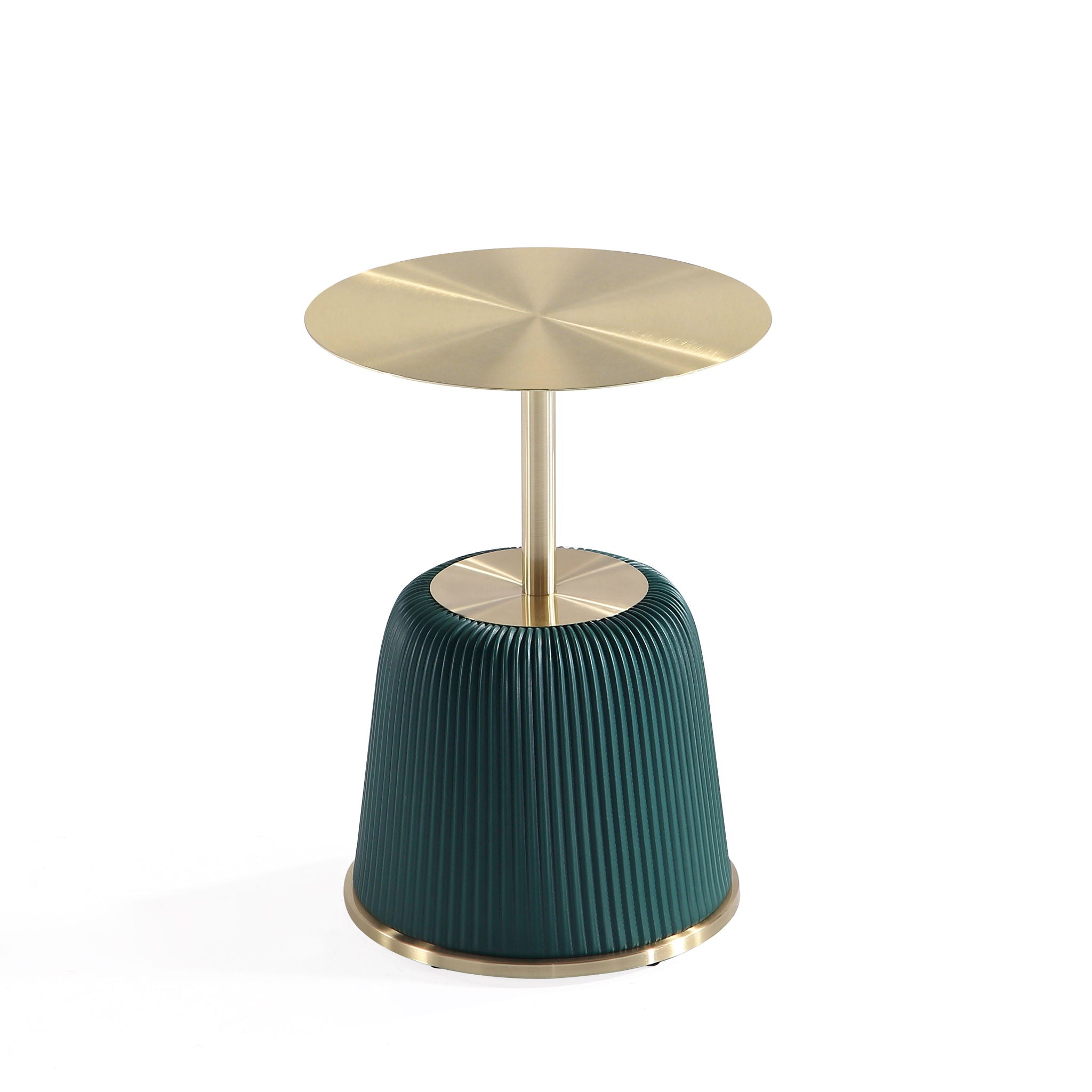 Anderson - Upholstered End Table With Round Top
