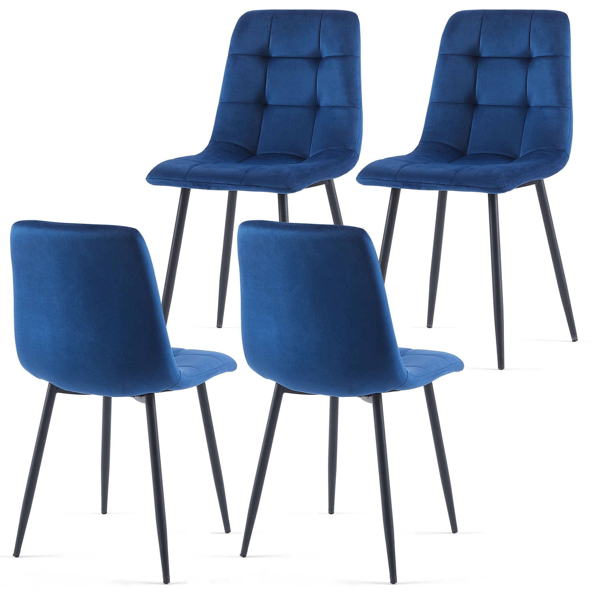Mid-Century Modern Velvet Dining Chairs Set For Kitchen, Living Room - Best Buy Furniture