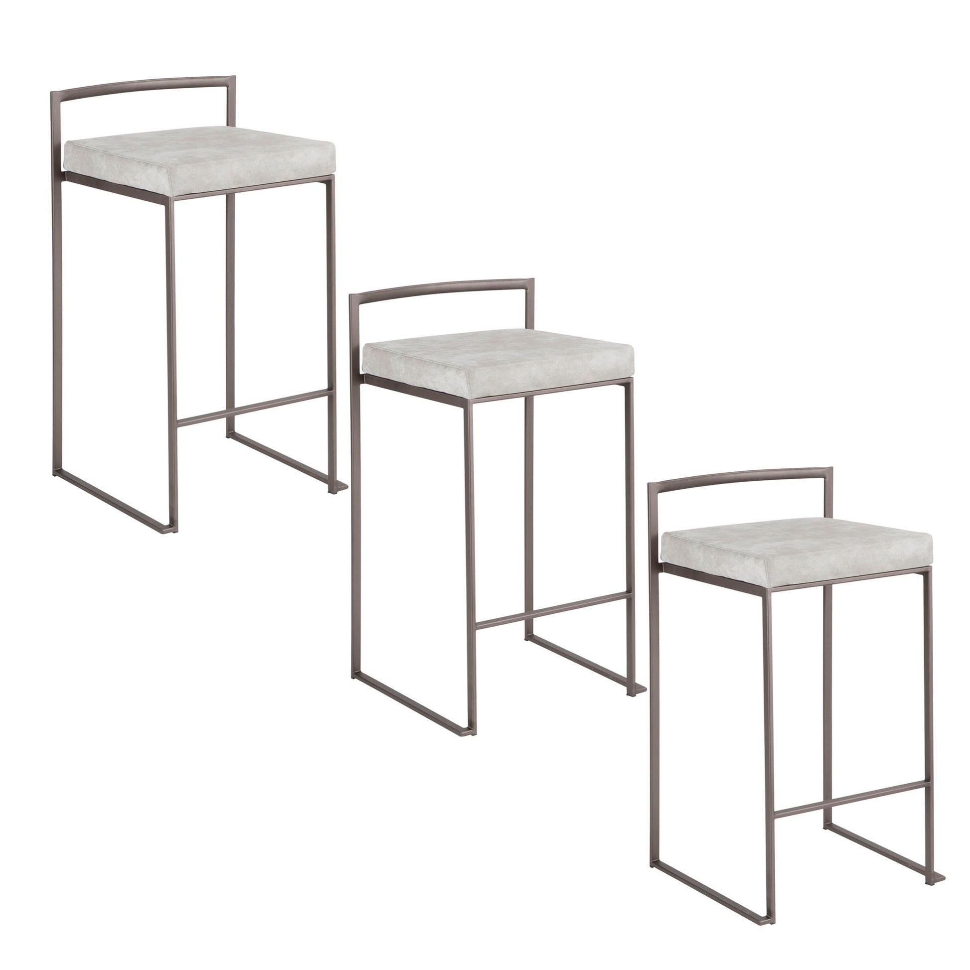 Fuji - Industrial Stackable Counter Stool Elegant Design - Best Buy Furniture