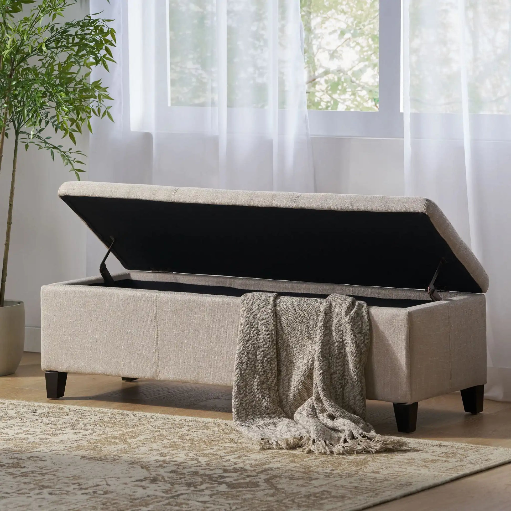 Glouster - Contemporary Storage Ottoman - Best Buy Furniture