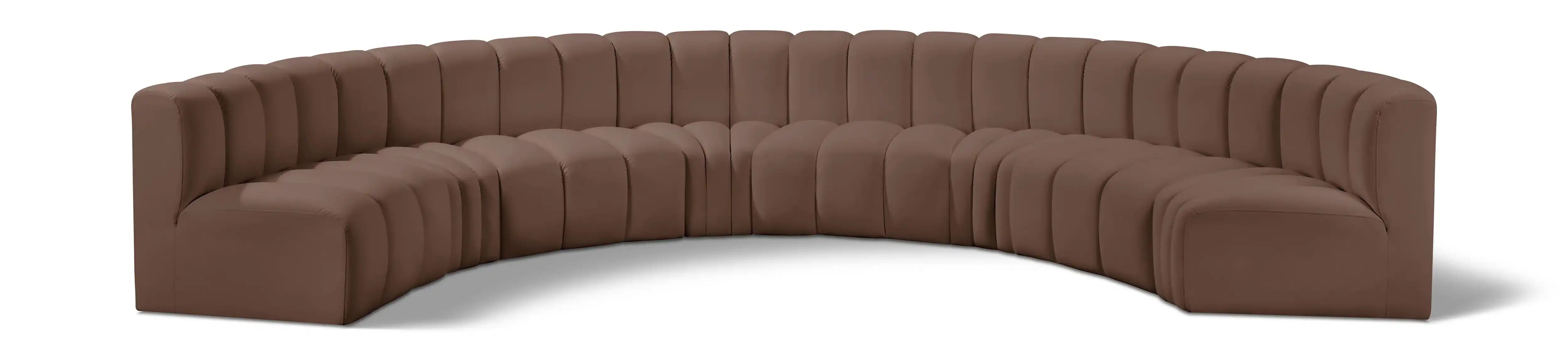Arc - Faux Leather 8 Piece U-Shaped Modular Sofa - Best Buy Furniture