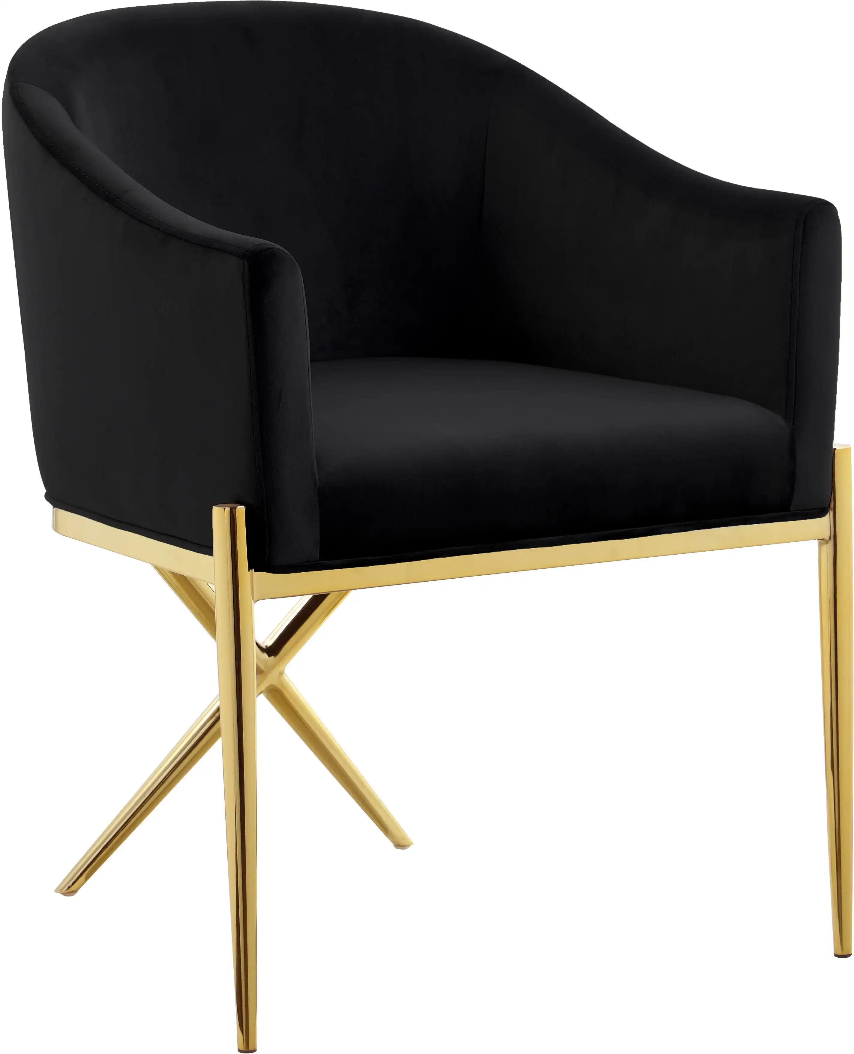 Xavier - Dining Chair with Gold Legs - Best Buy Furniture