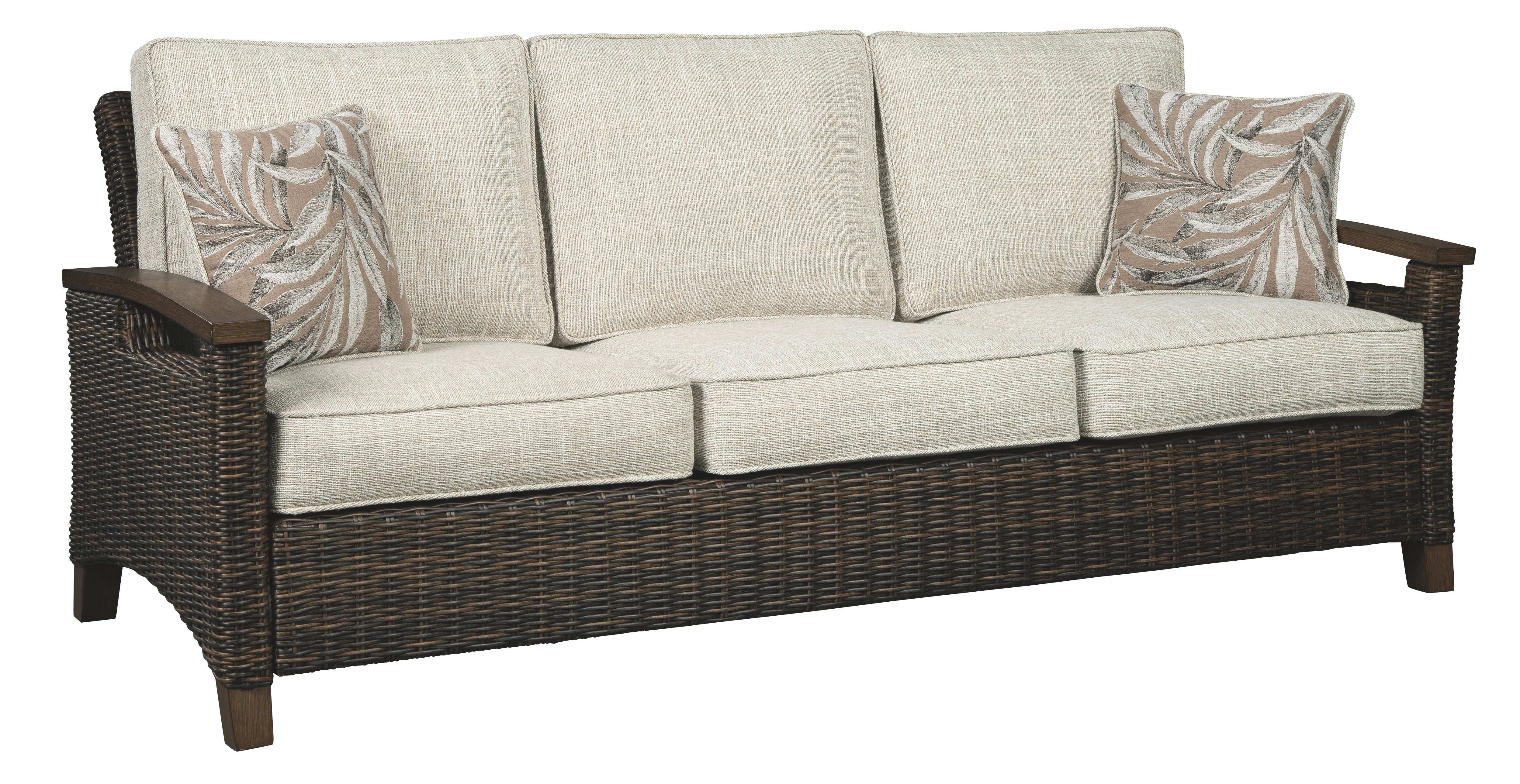 Paradise Trail - Sofa with Cushion - Medium Brown - Best Buy Furniture