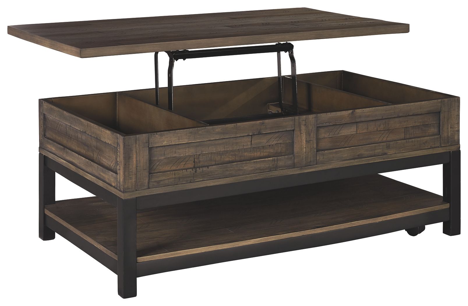 Johurst - LIFT TOP COCKTAIL TABLE - Grayish Brown - Best Buy Furniture