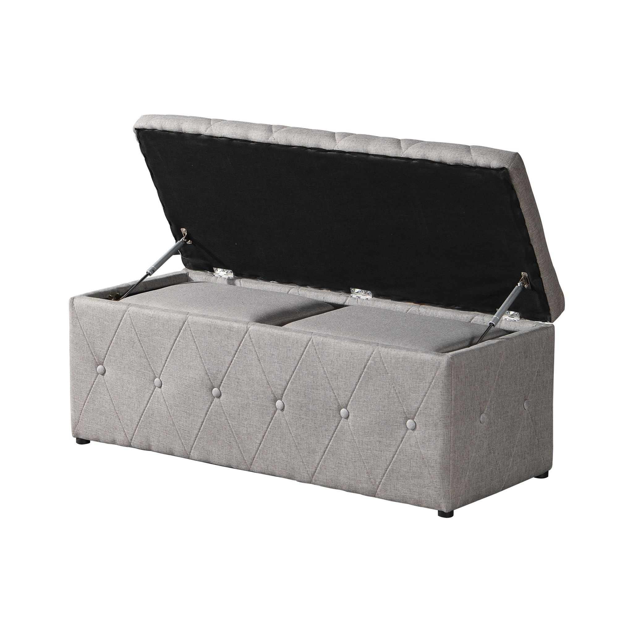 3 Piece Rectangular Storage Ottoman Short Velvet With 2 Set Ottomans - Best Buy Furniture