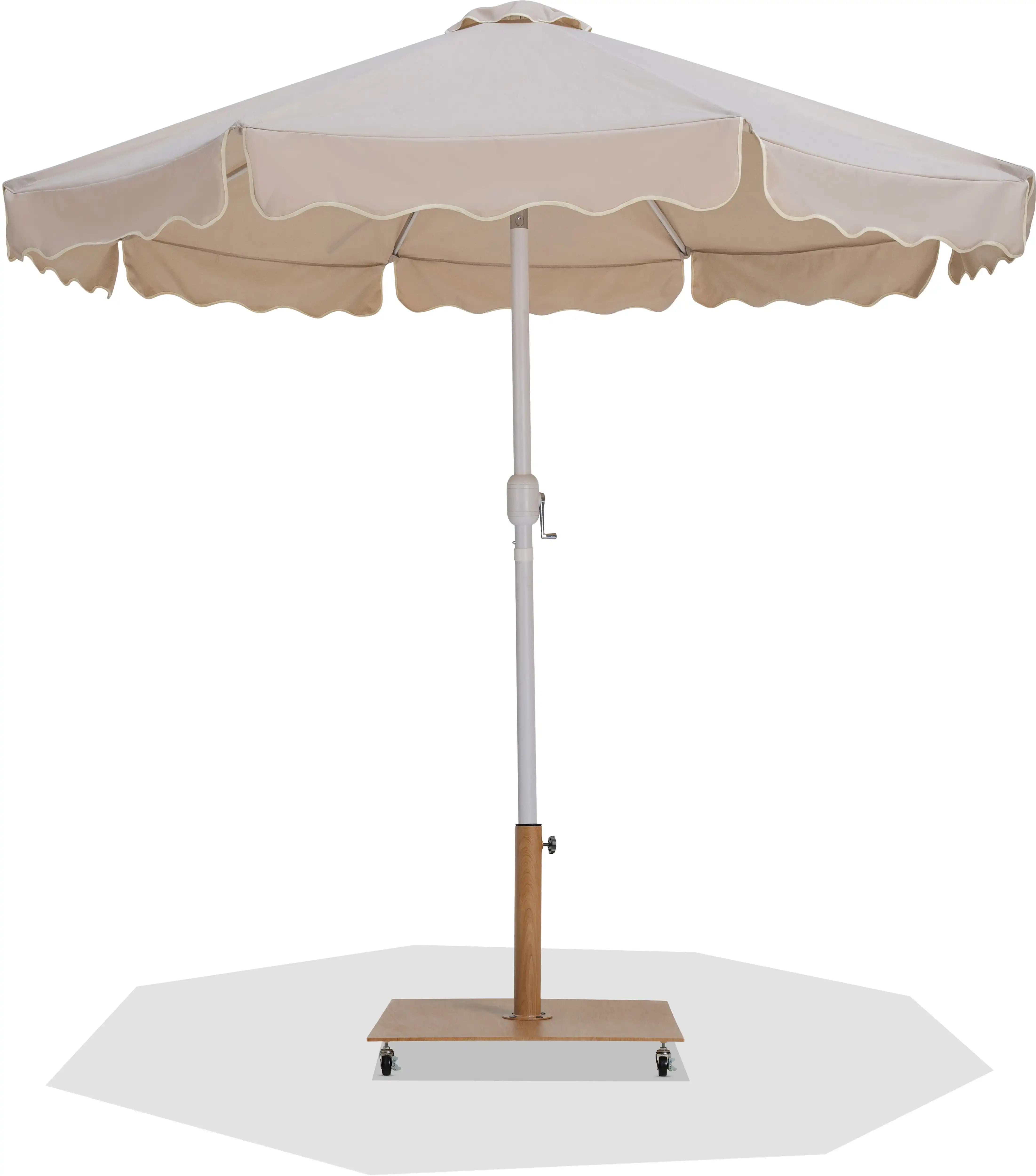 Amalfi - Aluminum Patio Umbrella - Light Brown Base / White Pole - Best Buy Furniture