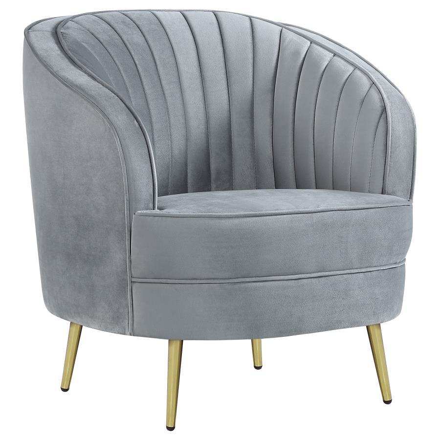 Sophia - Upholstered Channel Tufted Barrel Accent Chair - Best Buy Furniture