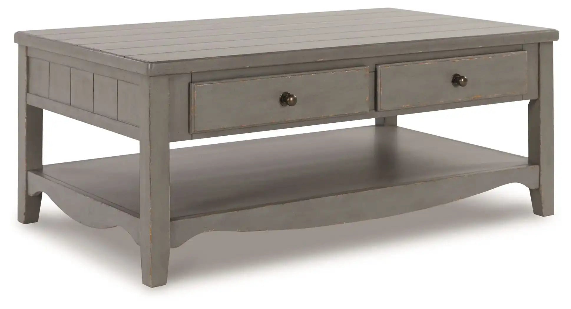 Charina - Rectangular Cocktail Table - Antique Gray - Best Buy Furniture