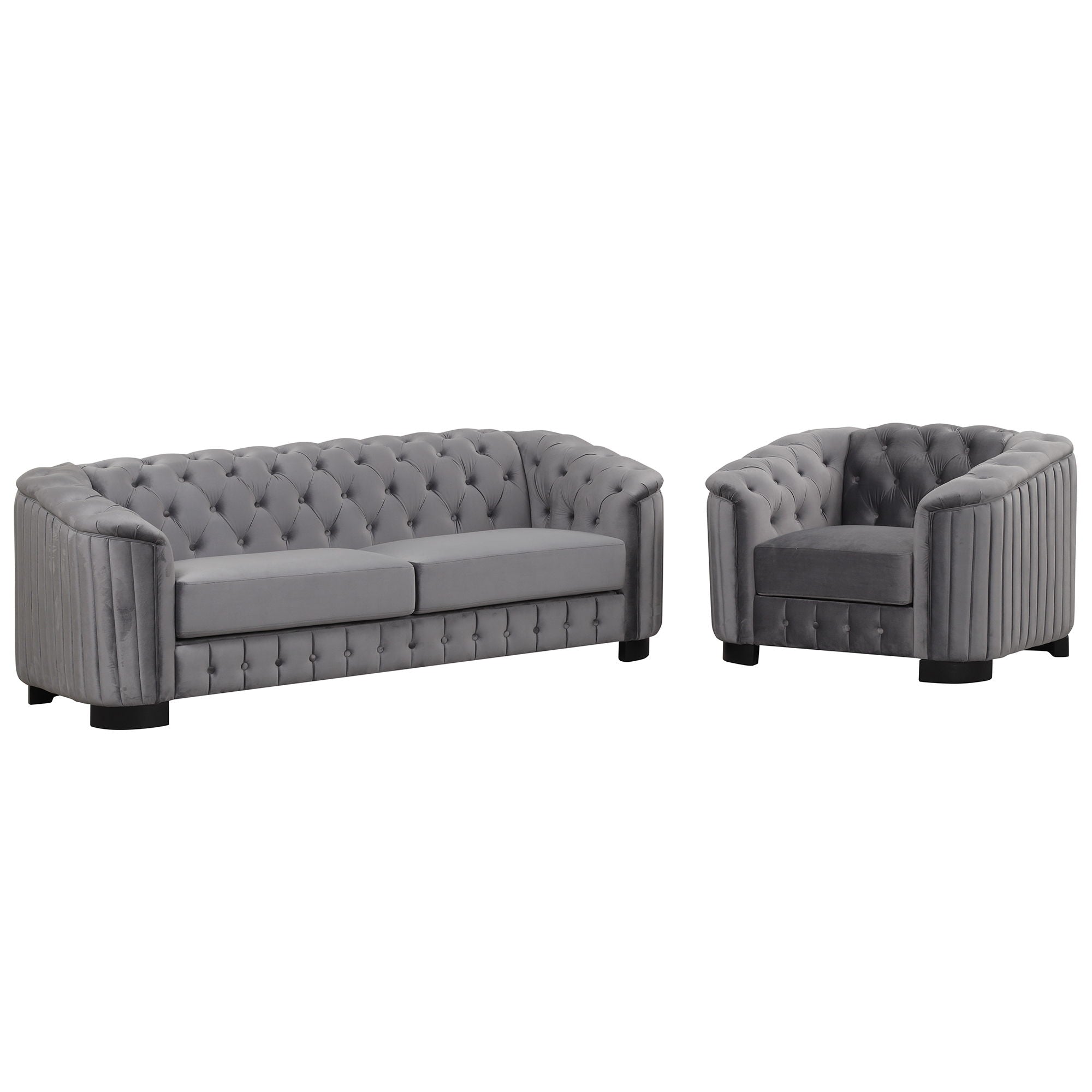Upholstered 3 Piece Sofa Set With Legs - Best Buy Furniture