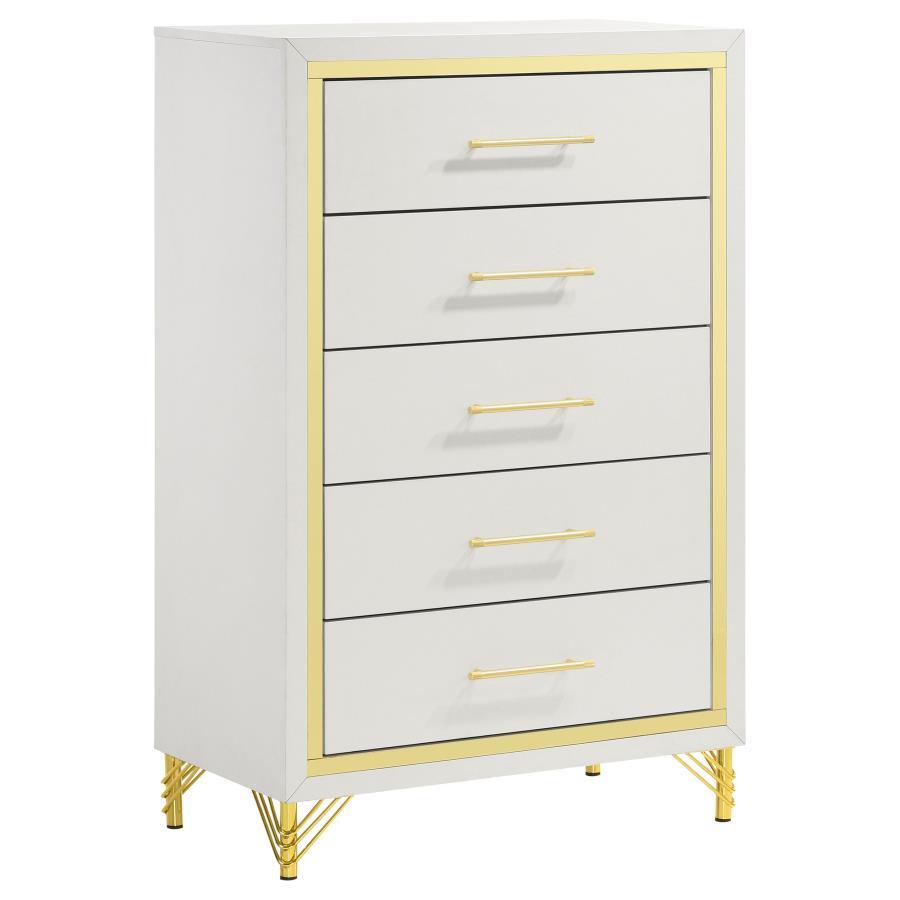Lucia - 5-Drawer Bedroom Chest - Best Buy Furniture