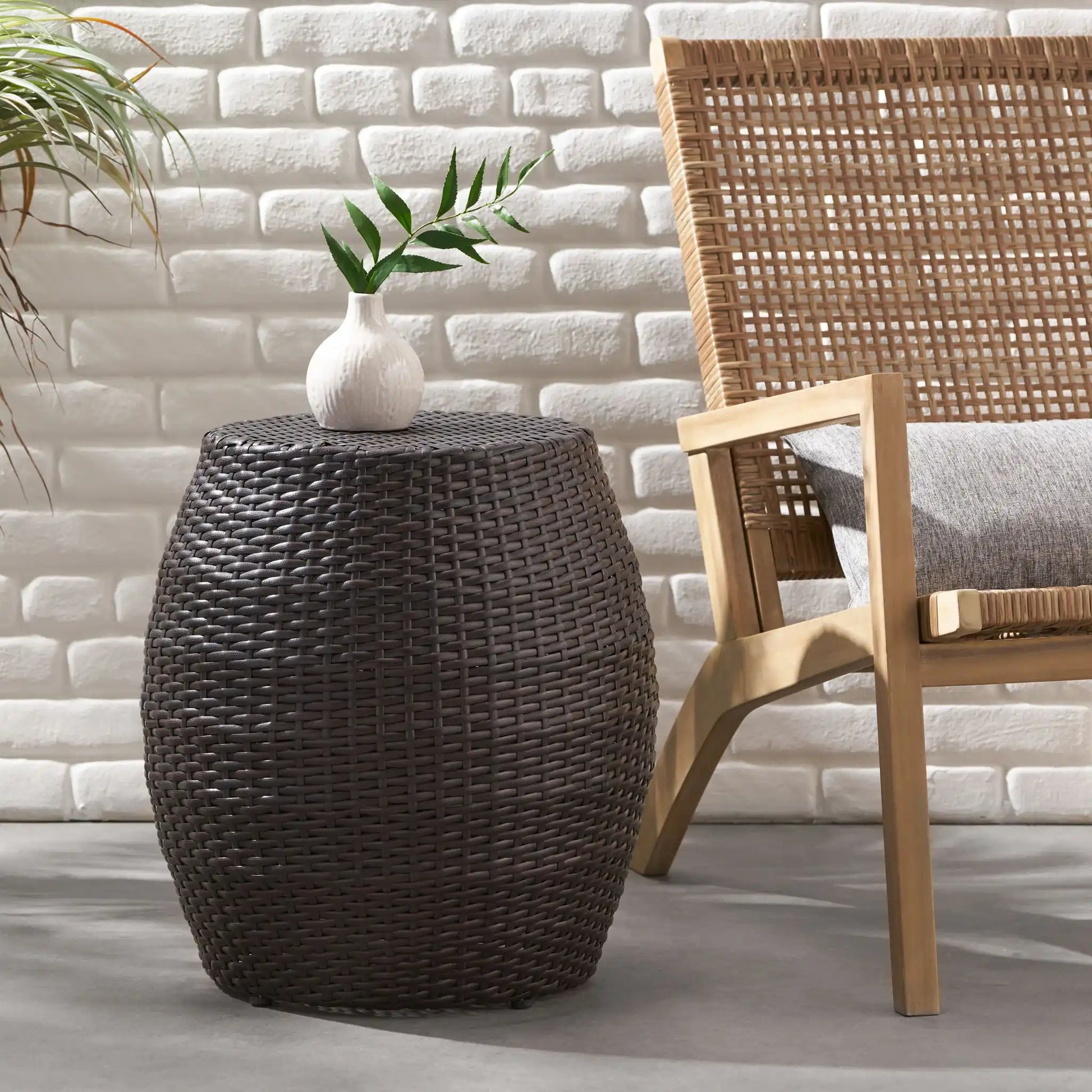 Outdoor Wicker Patio Side Table - Best Buy Furniture