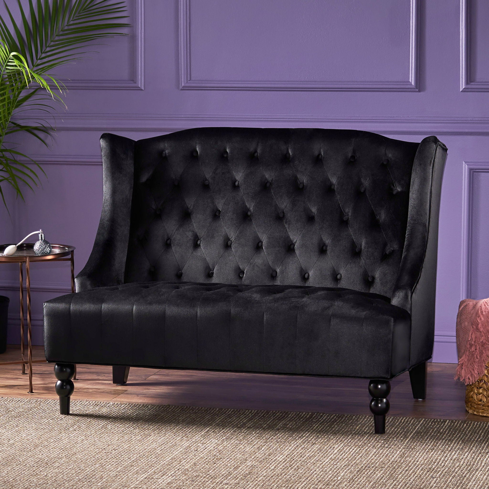 Nurturing - Upholstered Loveseat With Wing Back And Diamond Tufting - Best Buy Furniture