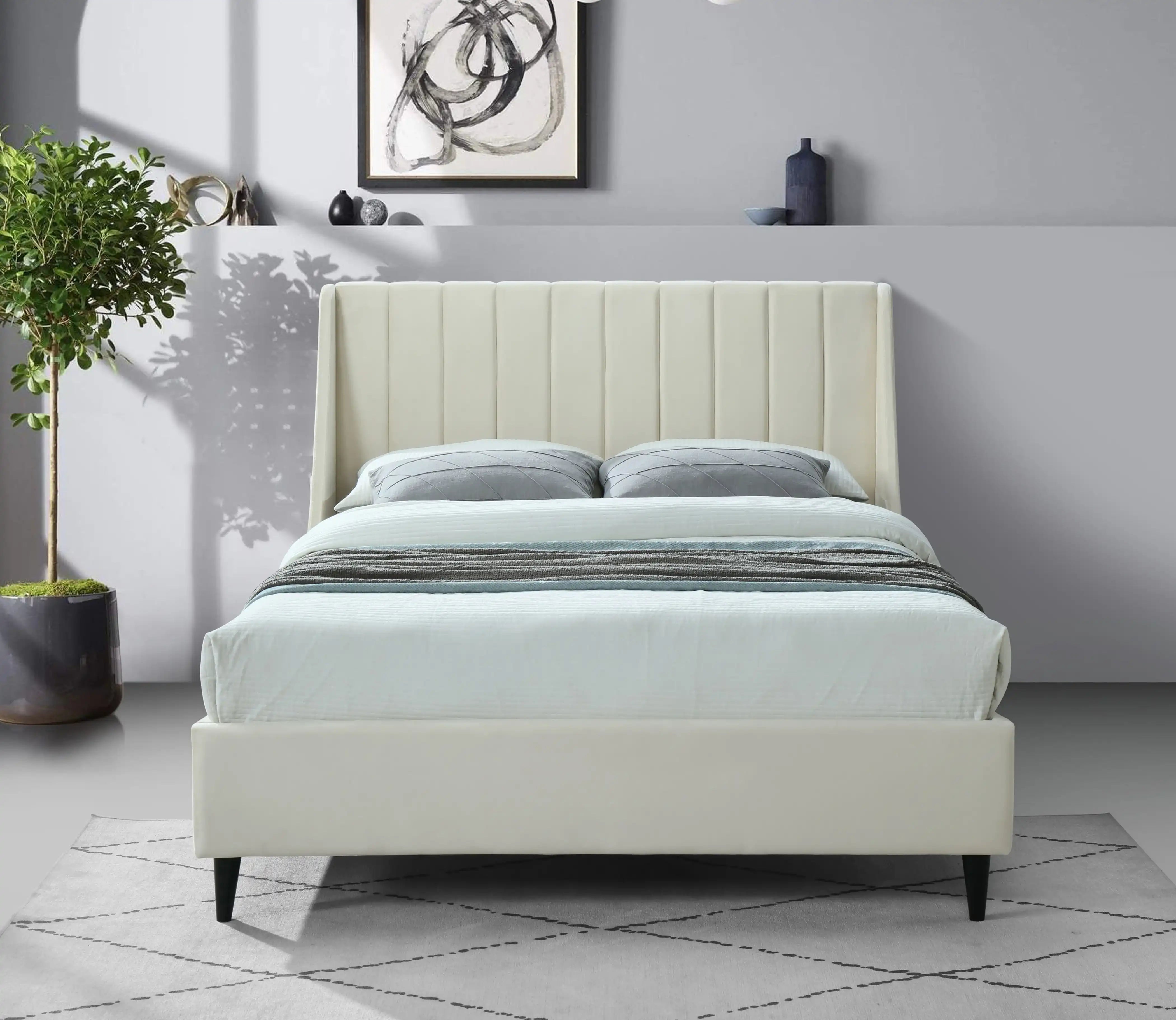 Eva - Velvet Bed - Best Buy Furniture
