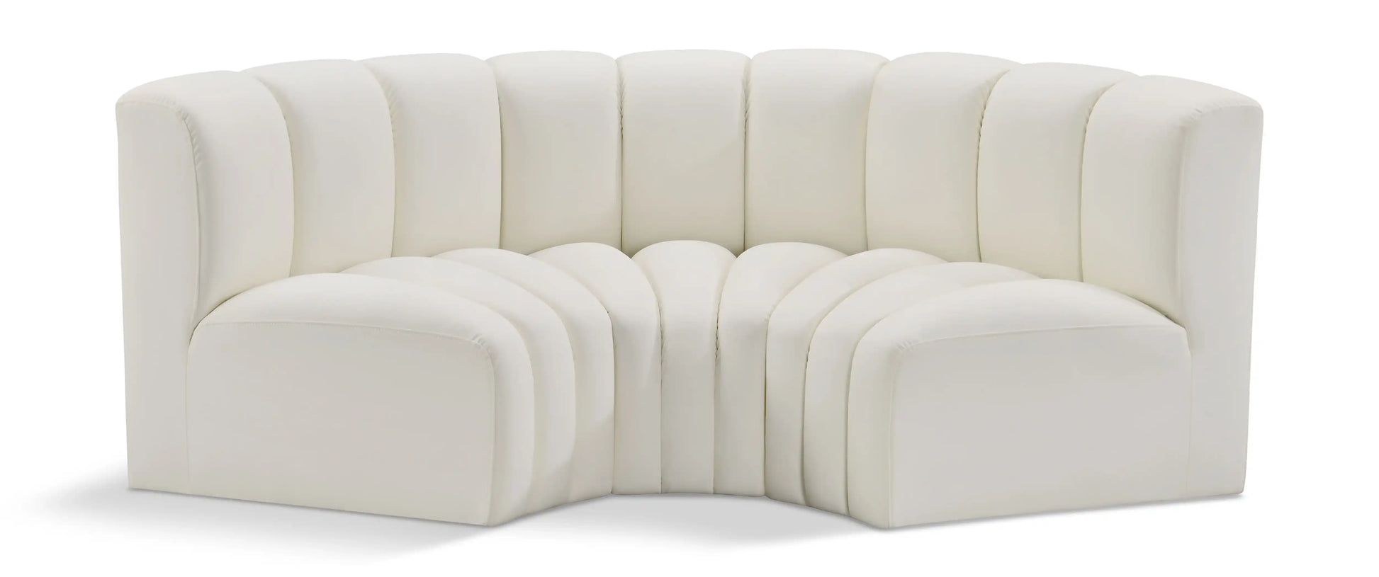 Arc - Faux Leather 3 Piece Modular U-Shaped Sofa - Best Buy Furniture