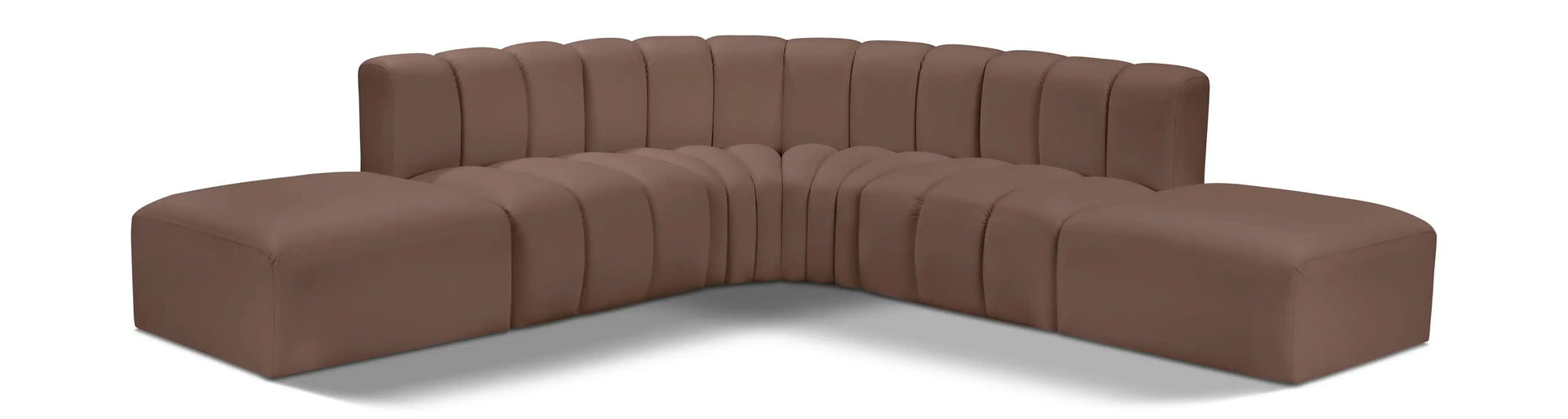 Arc - Faux Leather 6 Piece Corner Modular Sofa - Best Buy Furniture