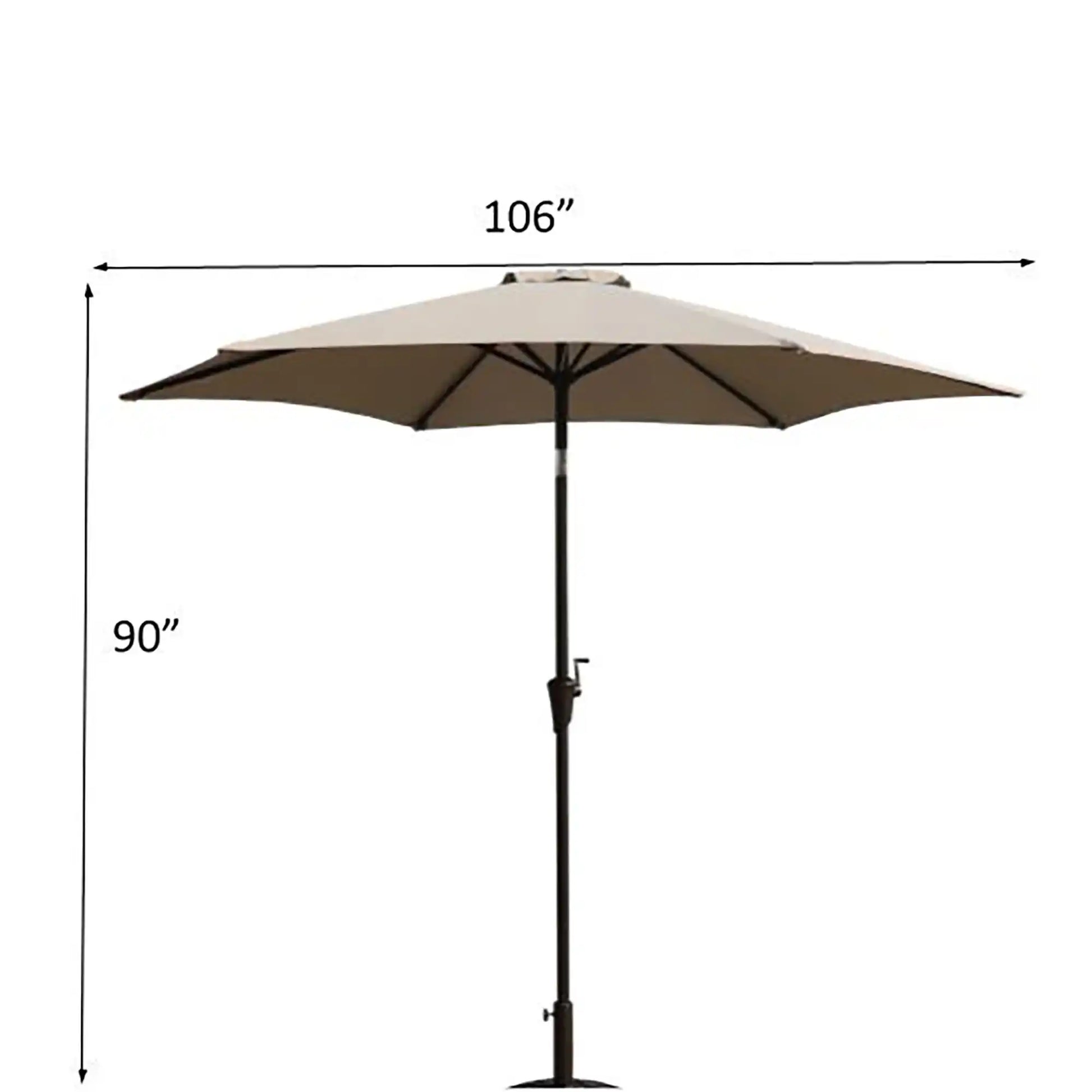 8.8' Outdoor Aluminum Patio Umbrella, Market Umbrella With 33 Pounds Round Resin Umbrella Base Lift - Best Buy Furniture