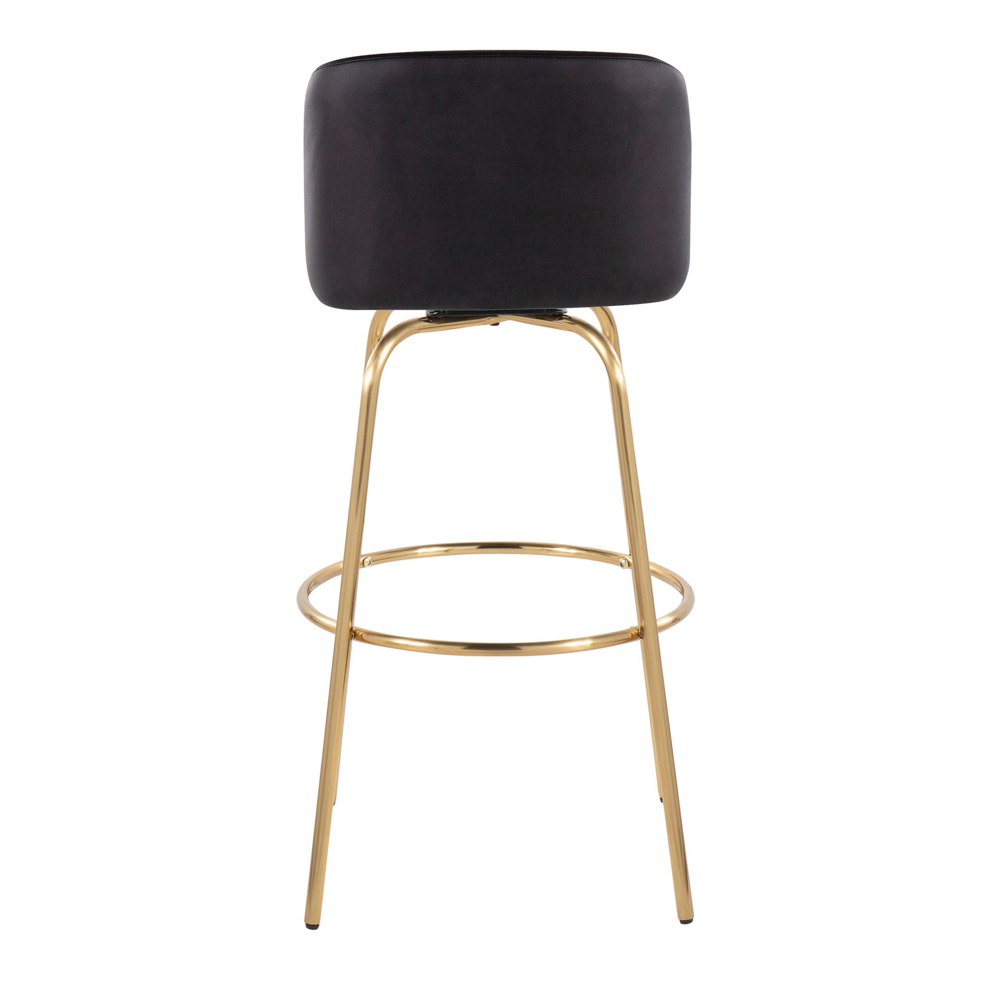 Toriano - Contemporary Fixed Height Barstool With Swivel And Round Footrest (Set of 2) - Best Buy Furniture