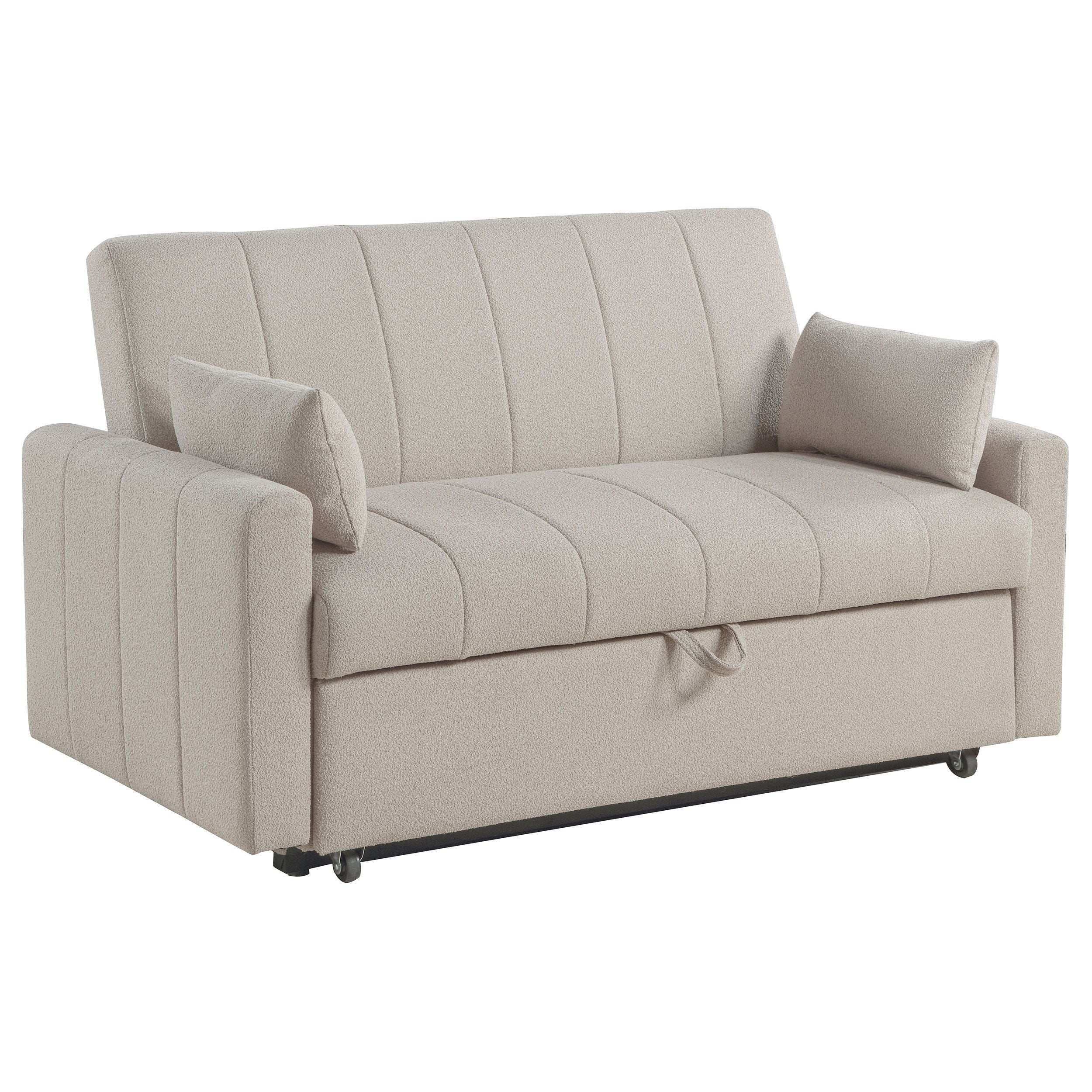 Portland - Boucle Upholstered Sleeper Sofa Bed - Best Buy Furniture