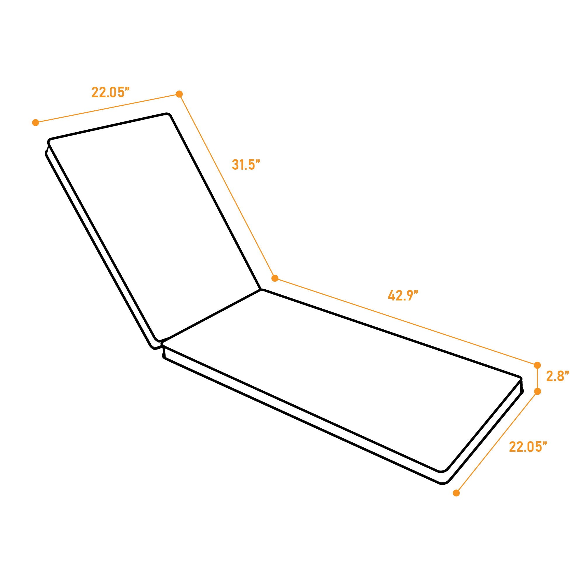 Outdoor Lounge Chair Cushion Replacement Patio Funiture Seat Cushion Chaise Lounge Cushion - Best Buy Furniture