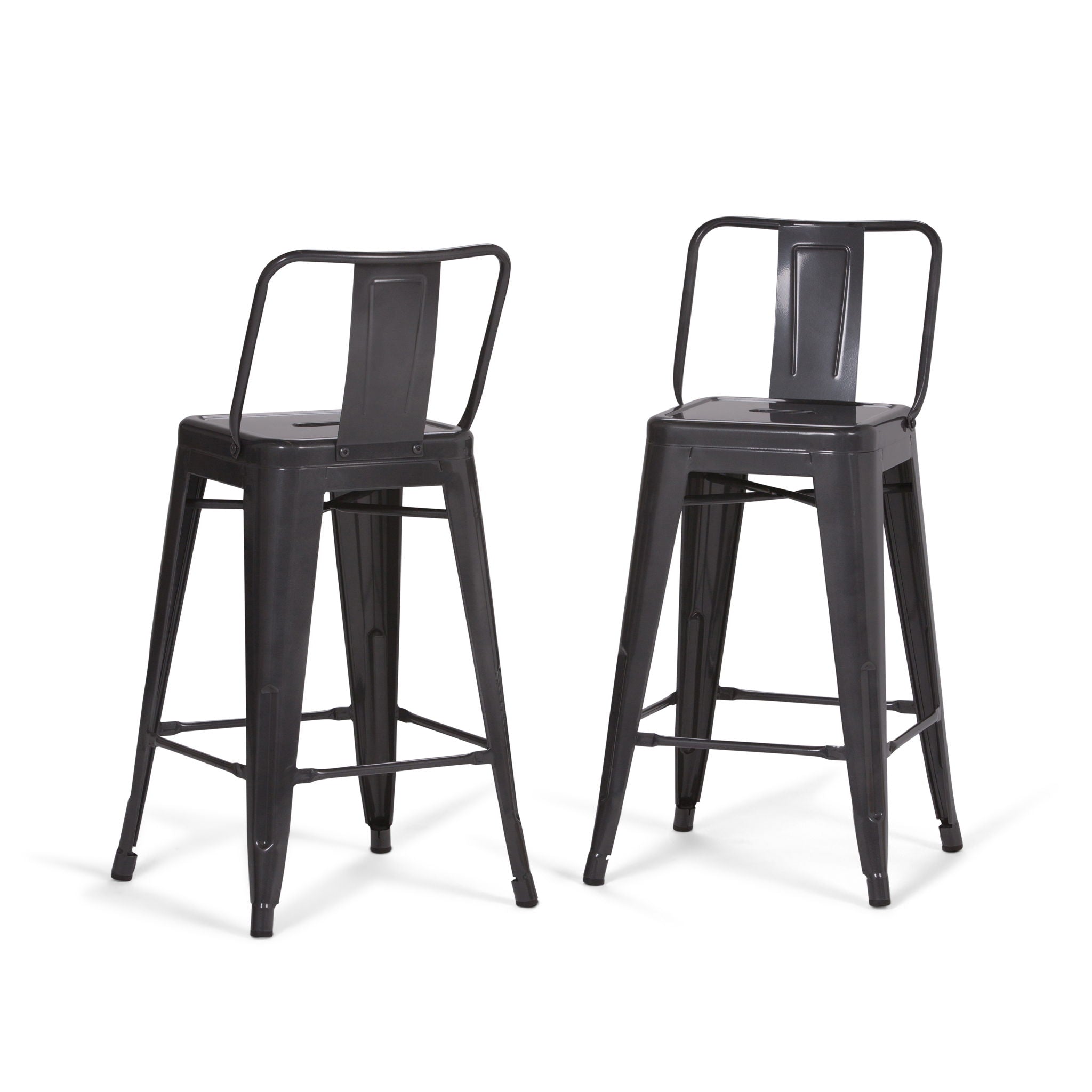 Rayne - Curved Back Metal Stool (Set of 2) - Best Buy Furniture