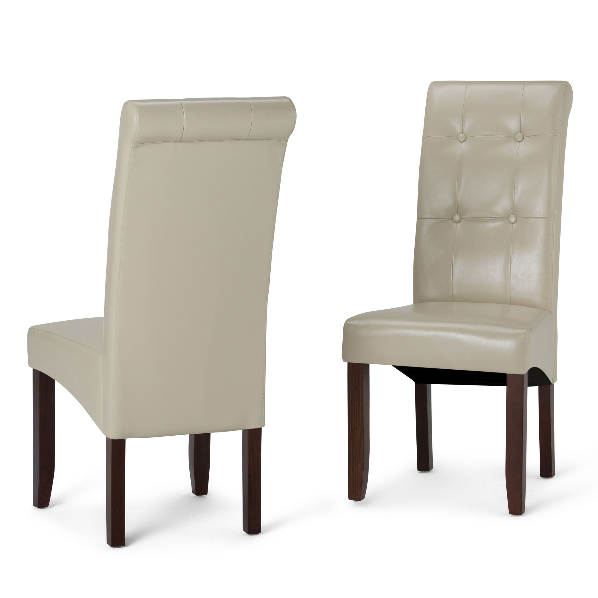 Cosmopolitan - Deluxe Tufted Parson Upholstered Chair (Set of 2) - Best Buy Furniture