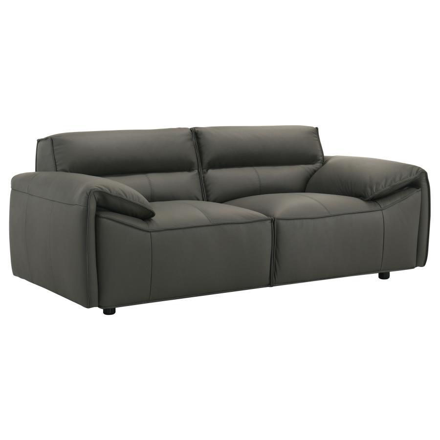 Buxton - Top Grain Leather Upholstered Loveseat - Best Buy Furniture