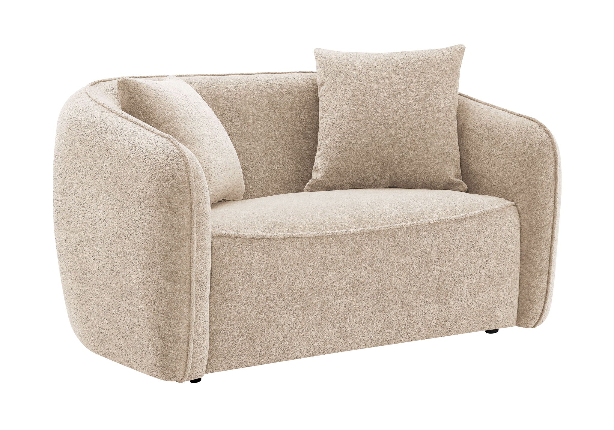 Keith - Chenille Loveseat With 2 Matching Color Toss Pillows - Best Buy Furniture