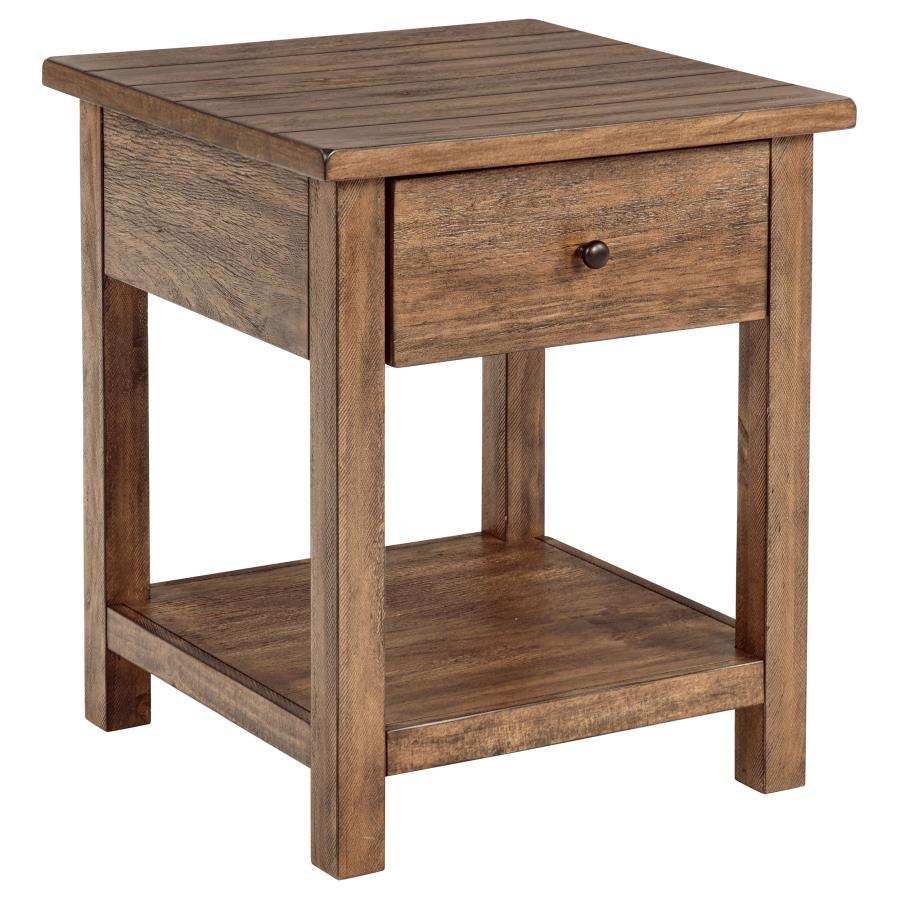 Payne - 1 Drawers Wood End Table with Shelf - Best Buy Furniture