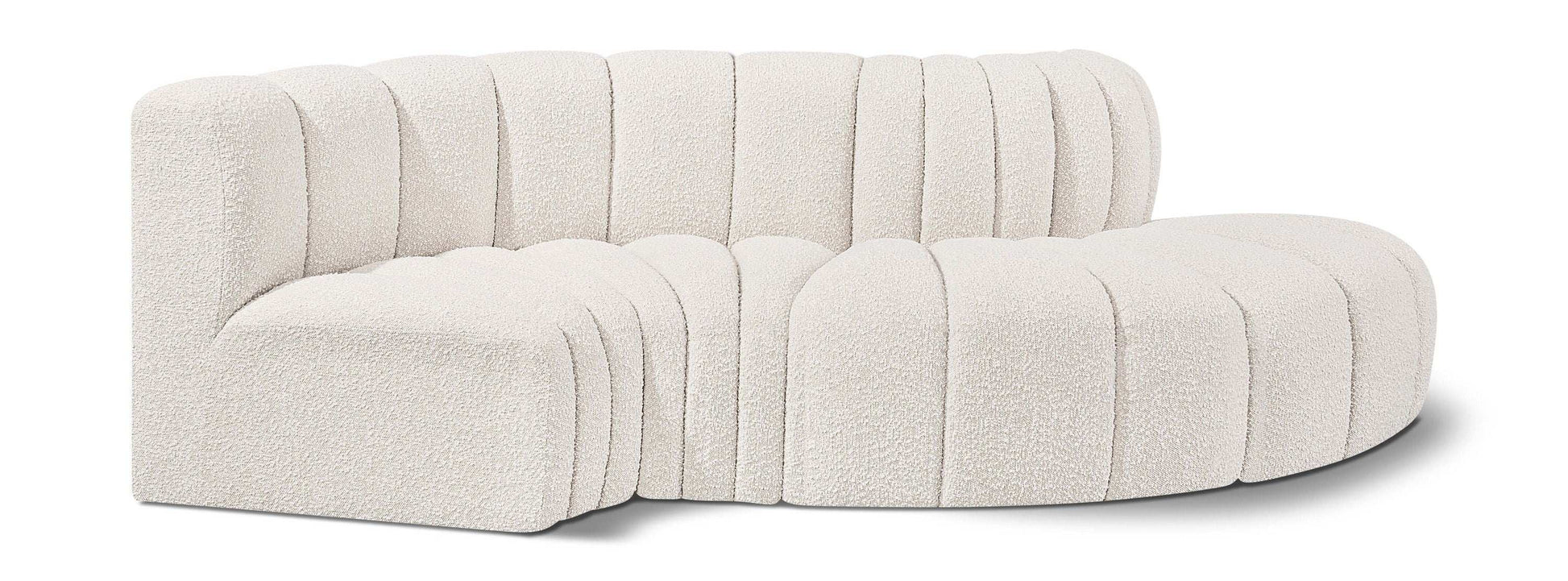 Arc - Boucle Fabric 4 Piece L-Shaped Modular Sofa - Best Buy Furniture