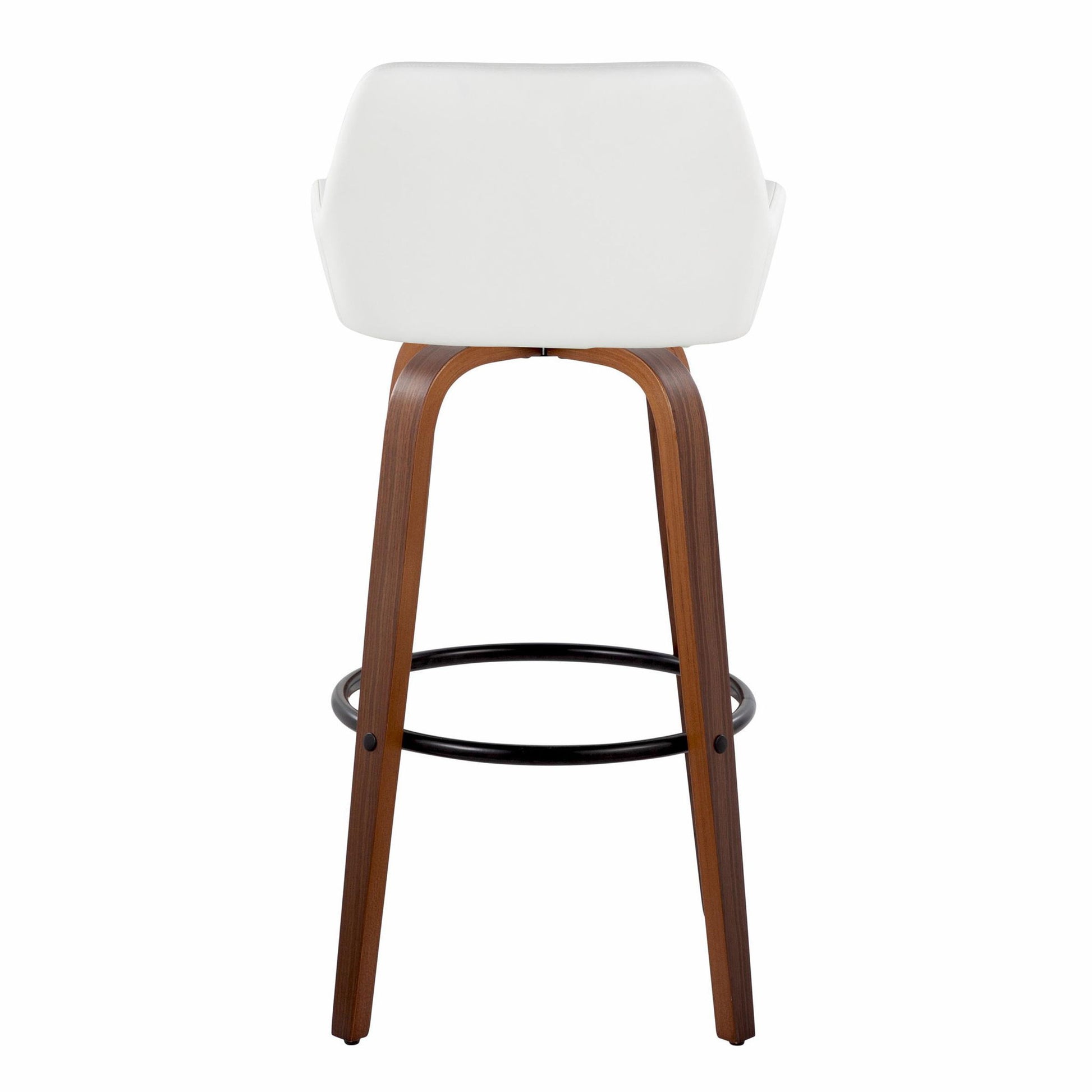 Daniella - Contemporary Fixed Height, Barstool & Swivel And Round Footrest (Set of 2) - Best Buy Furniture