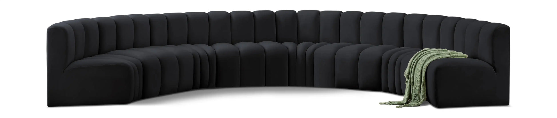 Arc - Velvet 8 Piece U-Shaped Modular Sofa - Best Buy Furniture