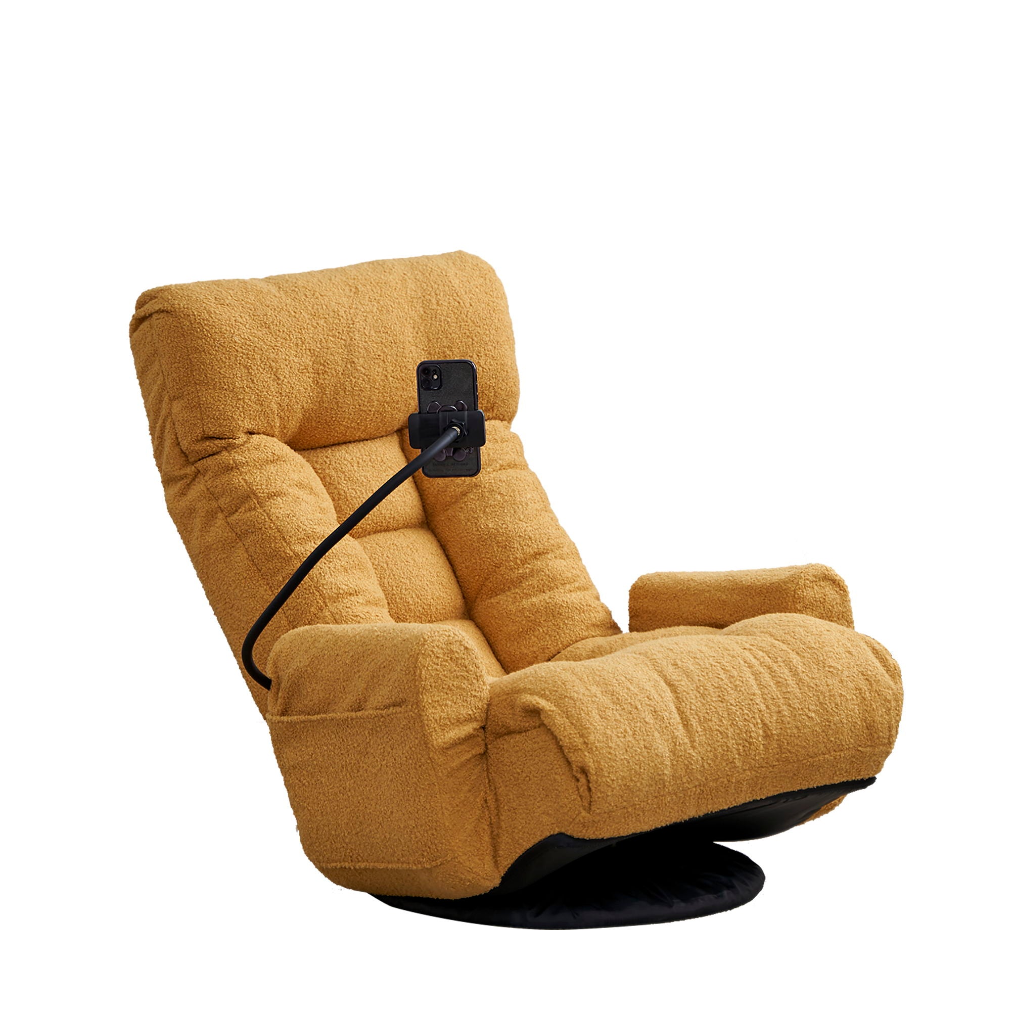 Adjustable Swivel Lounge Chair With 360 Degree Rotating Seat And Headrest Support - Best Buy Furniture